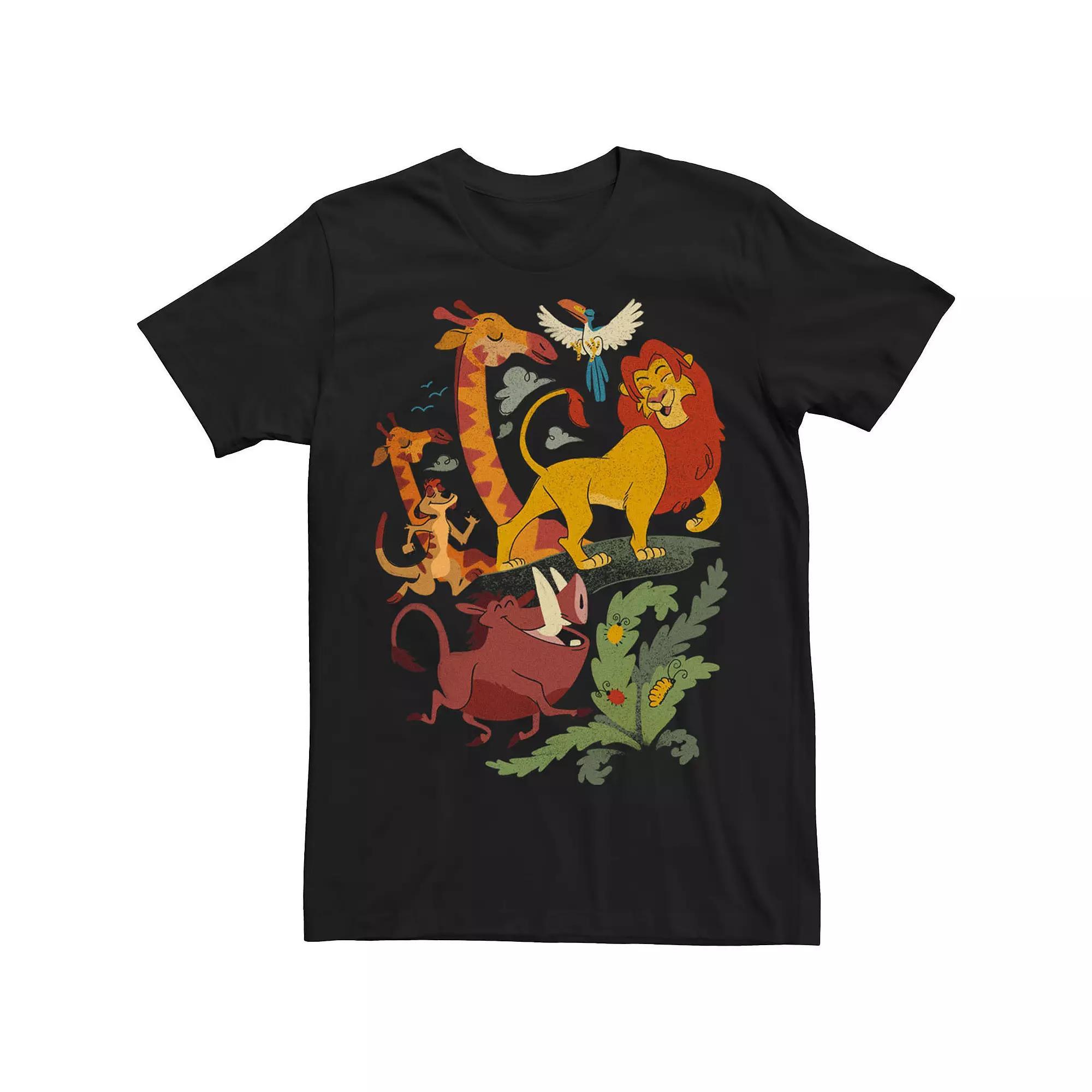 Disney's The Lion King Big & Tall Friends Animated Portrait Tee, Men's, Size: 4XL, Black Product Image
