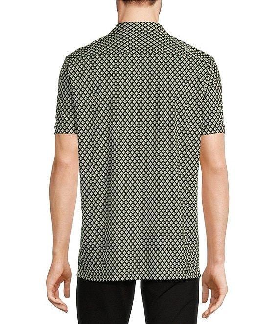 Murano Liquid Luxury Slim Fit Printed Short Sleeve Coatfront Shirt Product Image