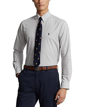 Polo Ralph Lauren Cotton Stretch Poplin Gingham Check Slim Fit Button Down Shirt Product Image