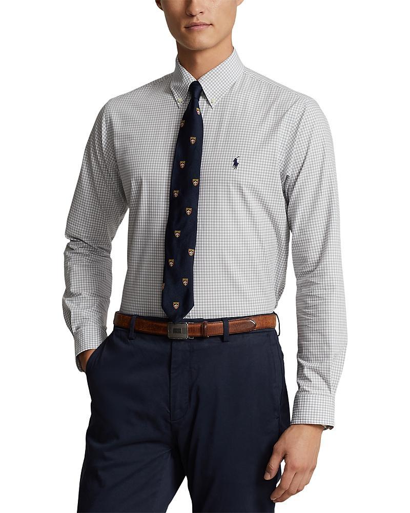 Polo Ralph Lauren Cotton Stretch Poplin Gingham Check Slim Fit Button Down Shirt Product Image