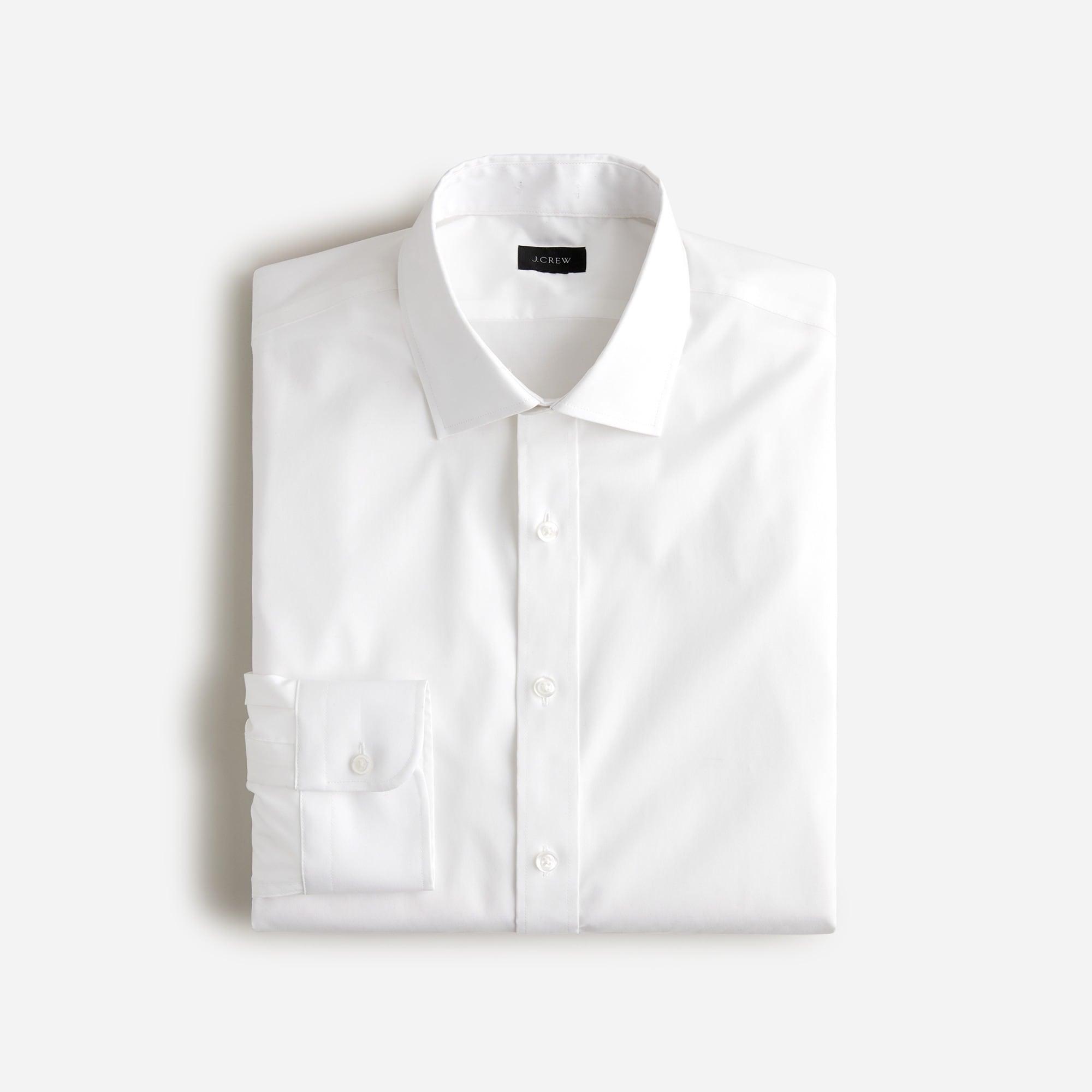 Slim-fit Bowery wrinkle-free stretch cotton shirt with spread collar Product Image