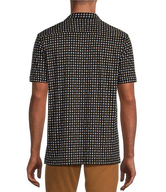 Murano Liquid Luxury Slim Fit Printed Short Sleeve Coatfront Shirt Product Image