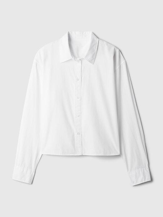 Organic Cotton Poplin Cropped Shirt Product Image