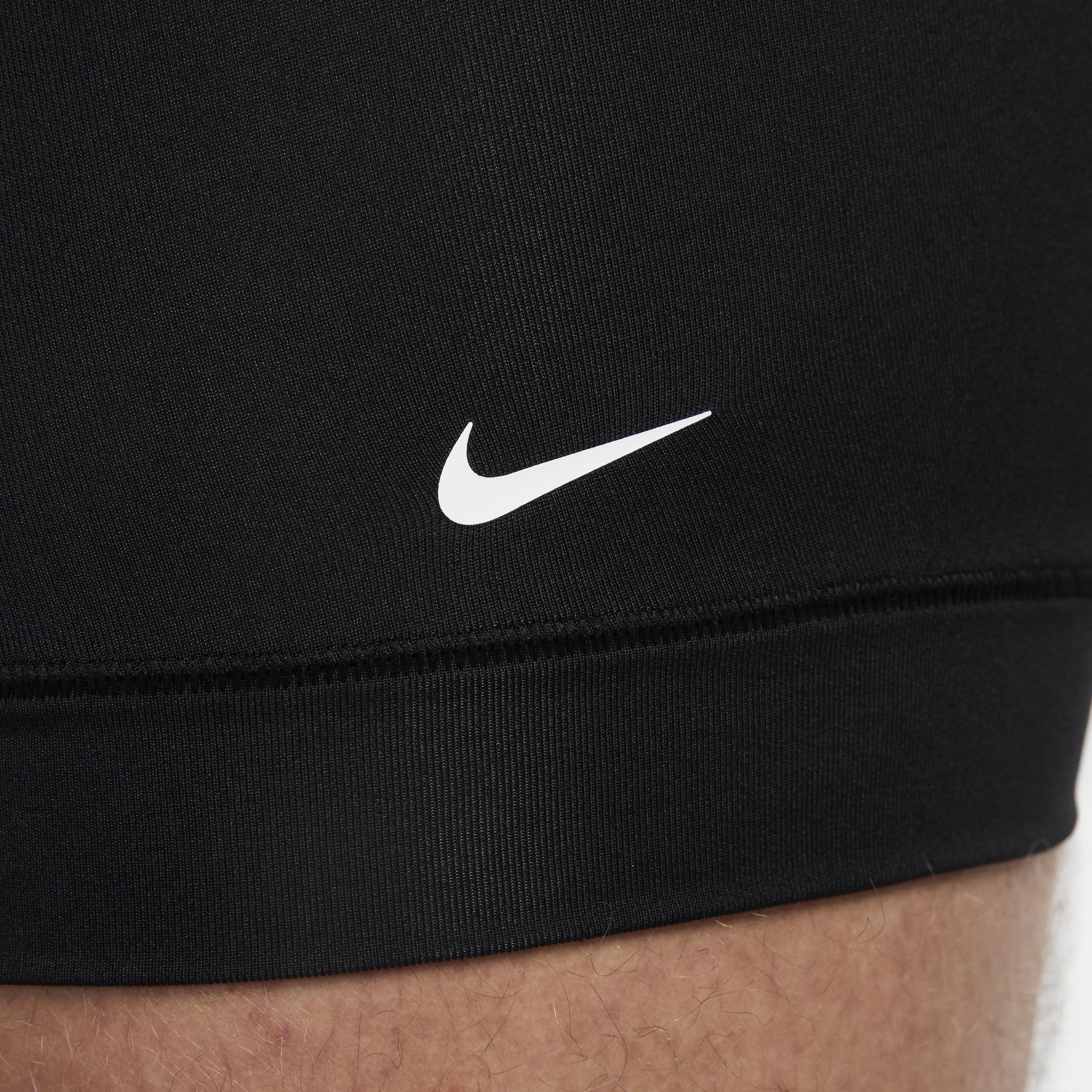 Men's Nike Dri-FIT Essential 3-pack Microfiber Long-Leg Boxer Briefs, Size: XXL, Blue Grey Black Product Image