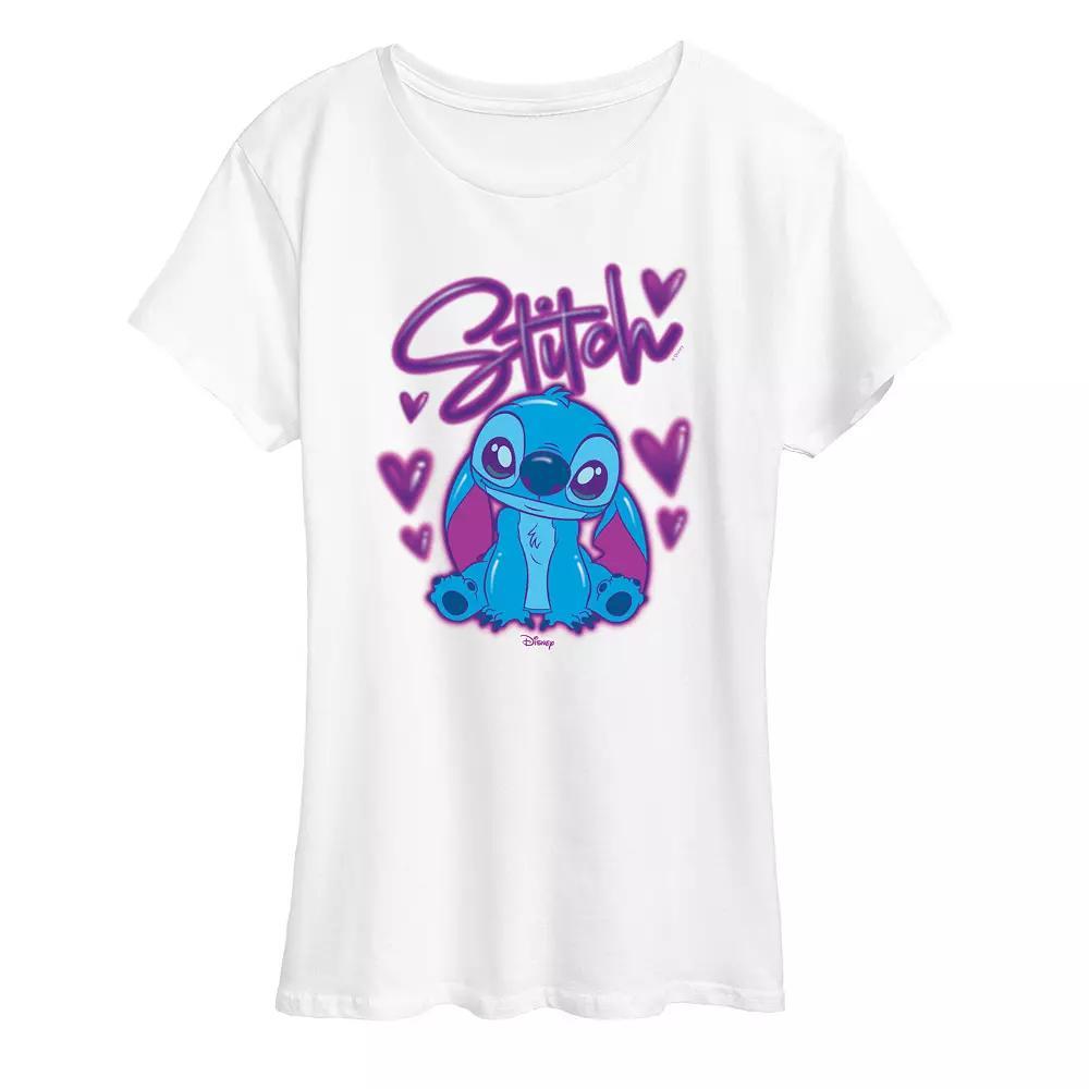Disneys Lilo & Stitch Womens Airbrush Graphic Tee Product Image