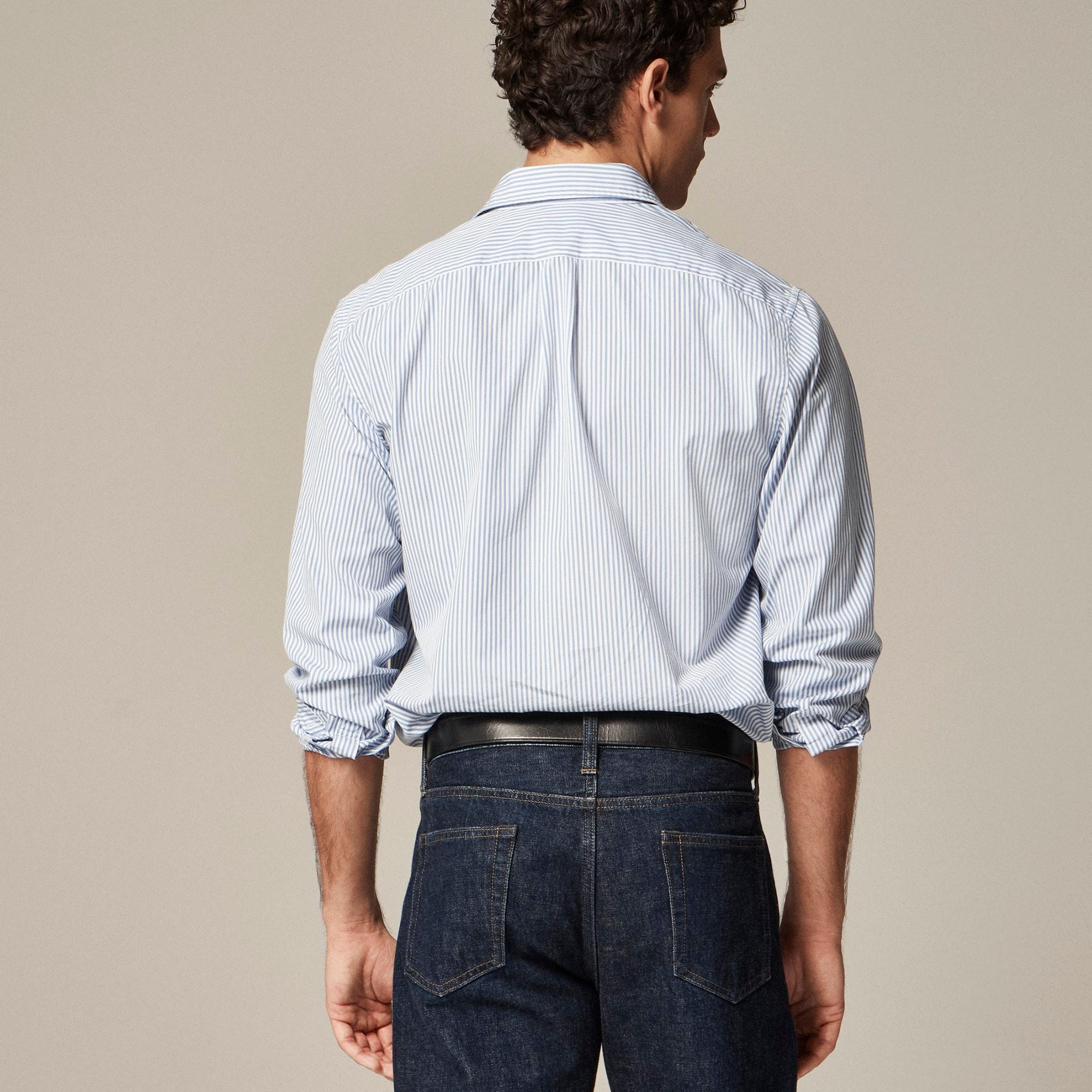 Secret Wash cotton poplin shirt with point collar Product Image