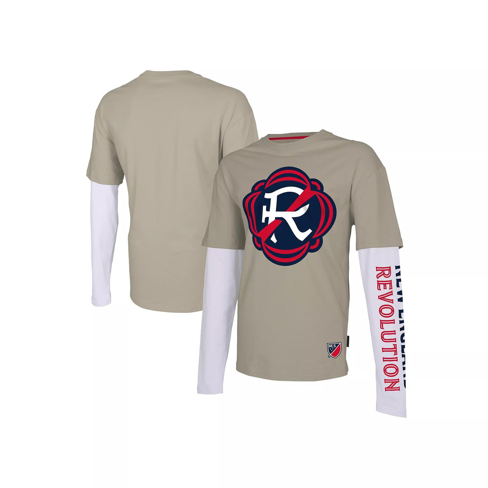 Men's Stadium Essentials Tan New England Revolution Status Long Sleeve T-Shirt, Size: 3XL, Ner Team Product Image