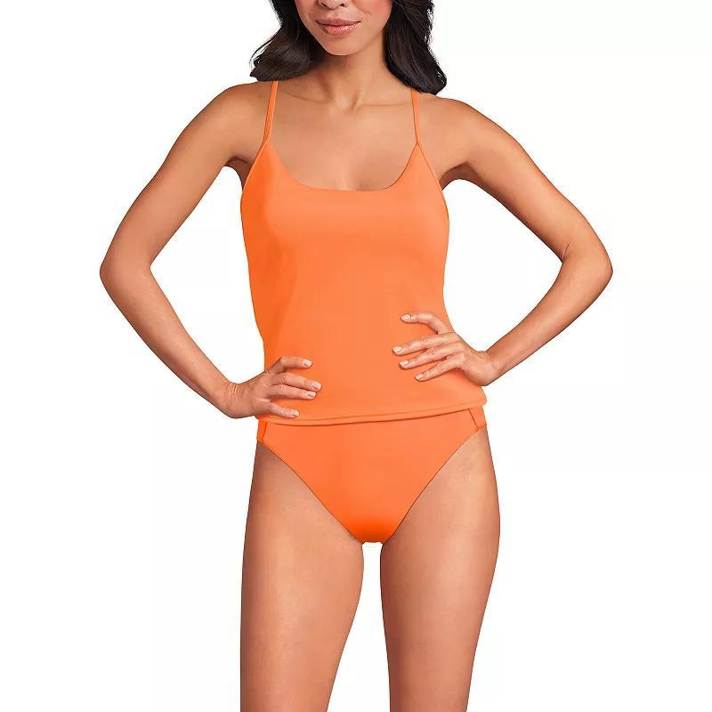 Women's Lands' End Tugless QuickDry Adjustable Strappy Back Swim Top, Size: 12, Bright Blue Blue Product Image