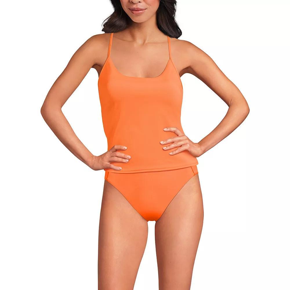 Women's Lands' End Tugless QuickDry Adjustable Strappy Back Swim Top, Size: 12, Bright Blue Blue Product Image
