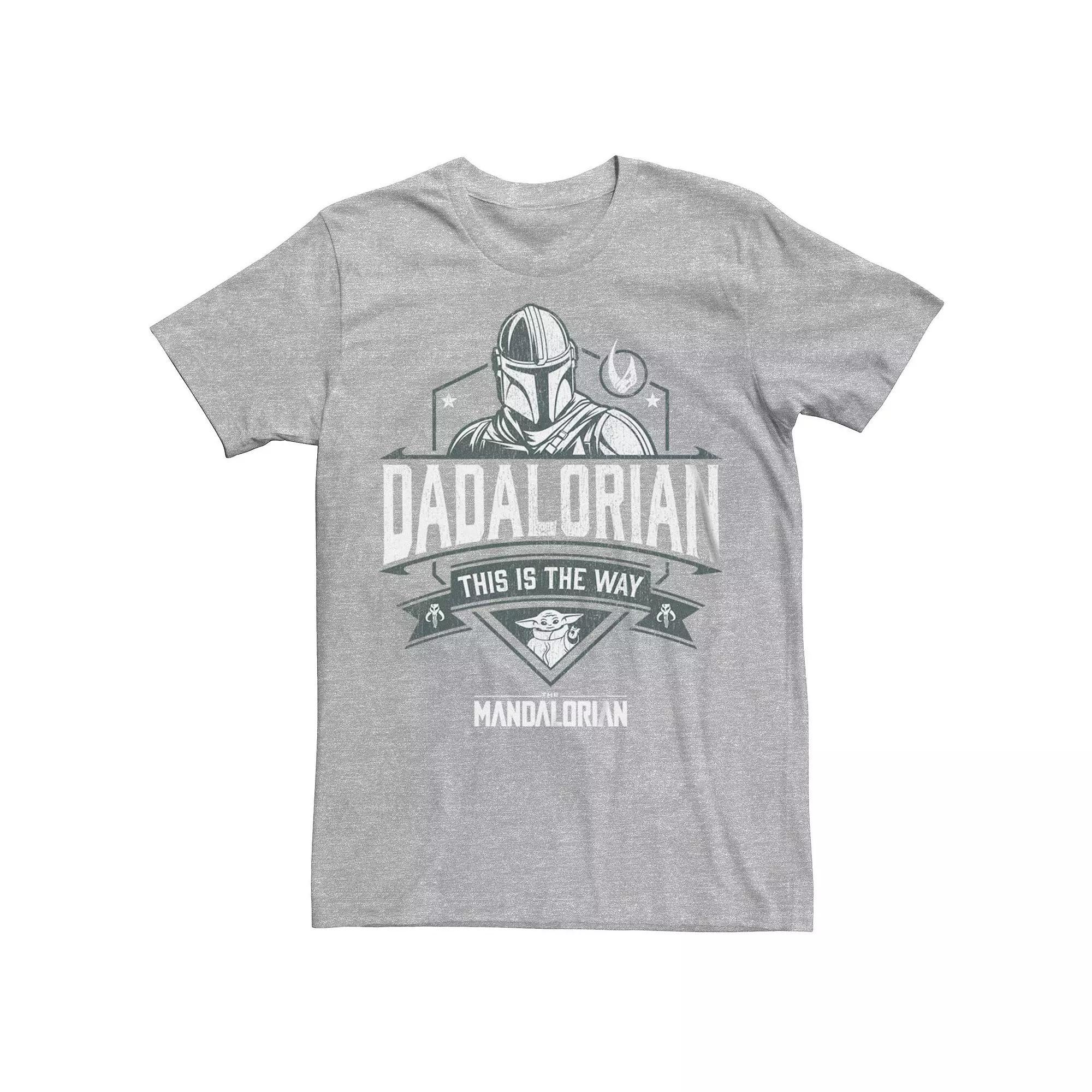 Men's Star Wars The Mandalorian The Dadalorian Way Graphic Tee, Size: Small, Athletic Grey Product Image