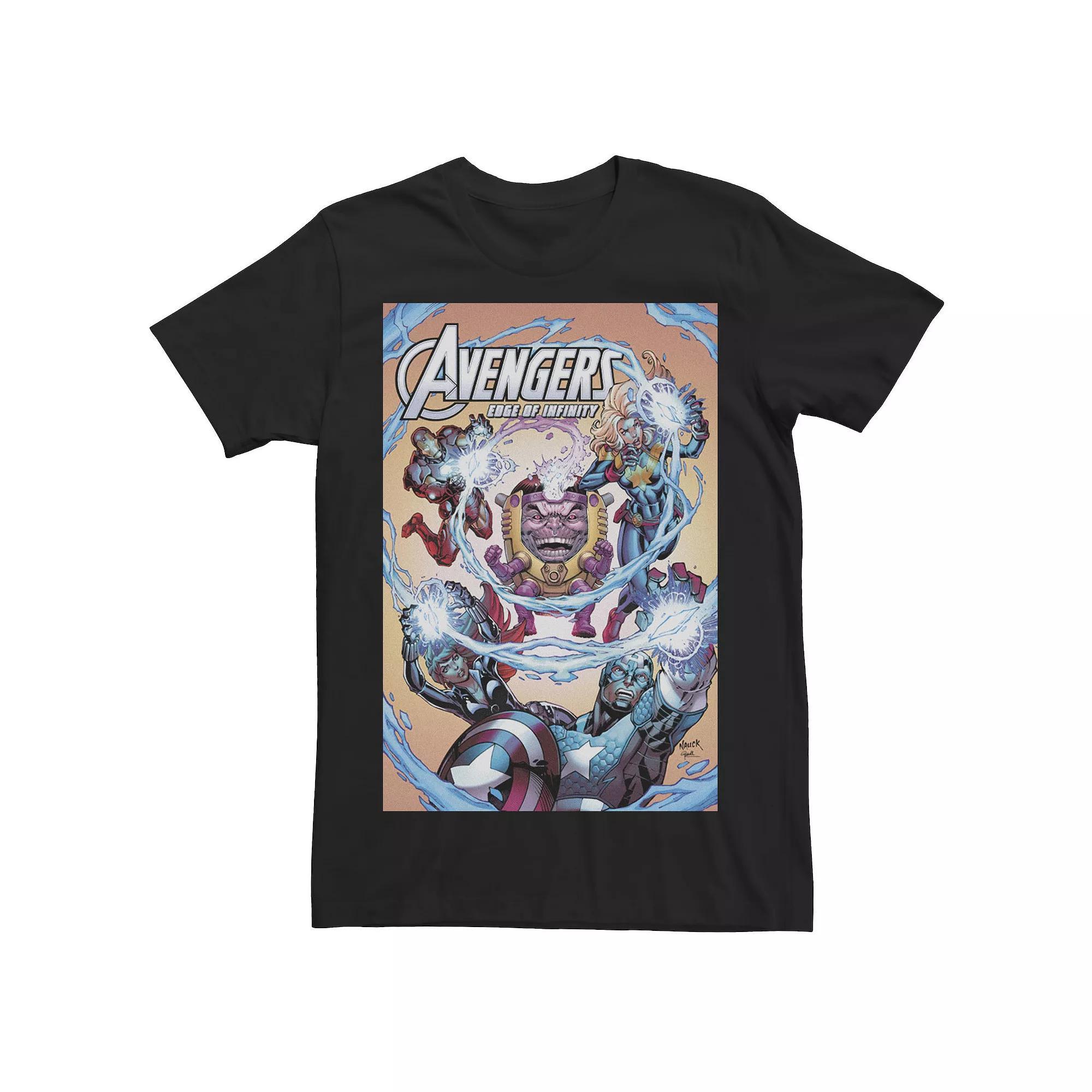 Men's Marvel MODOK Against The Avengers Comic Book Cover Tee, Size: Medium, Black Product Image