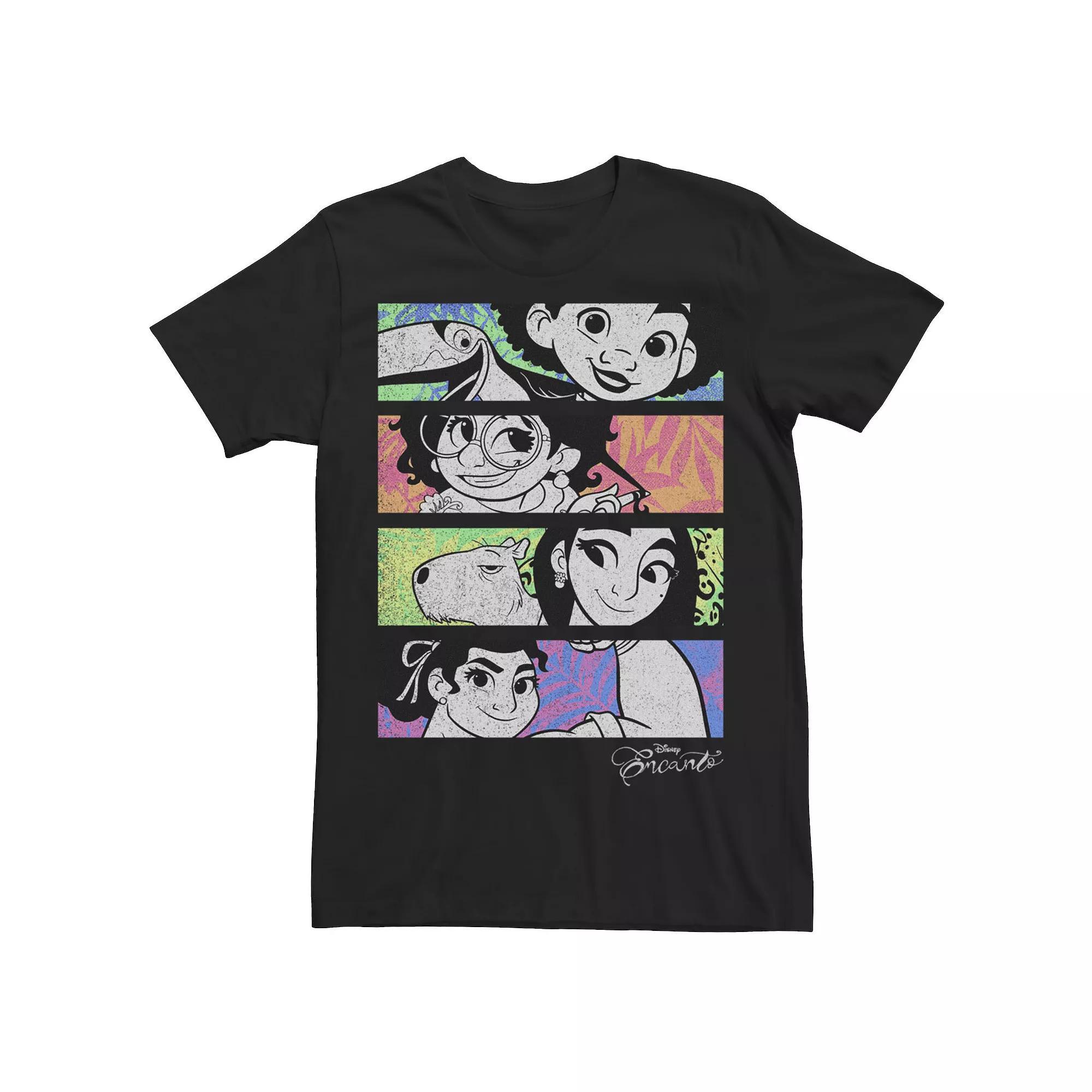 Disney's Encanto Men's Character Colorful Portrait Pane Tee, Size: XL, Black Product Image
