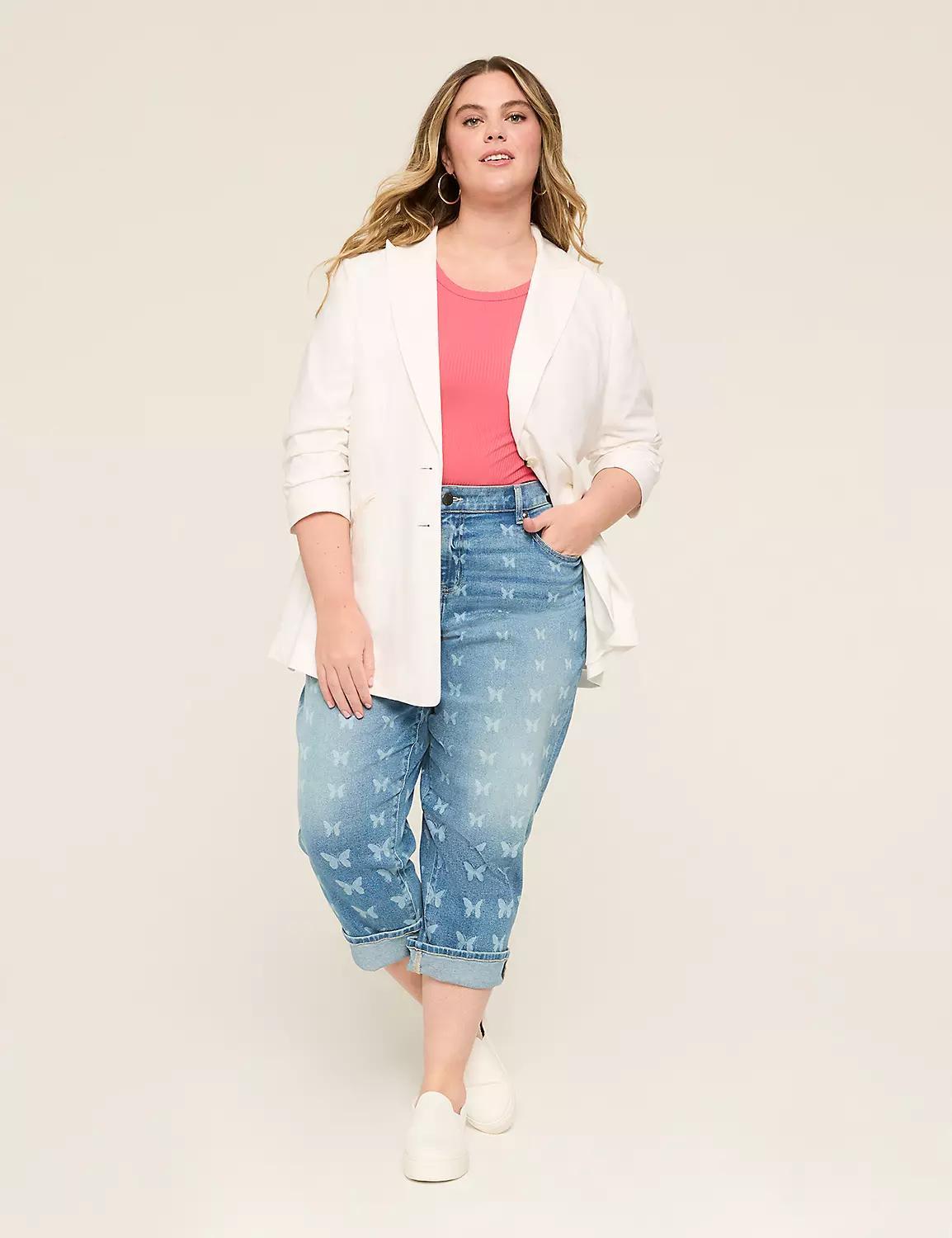 Linen 3/4-Sleeve Jacket Product Image