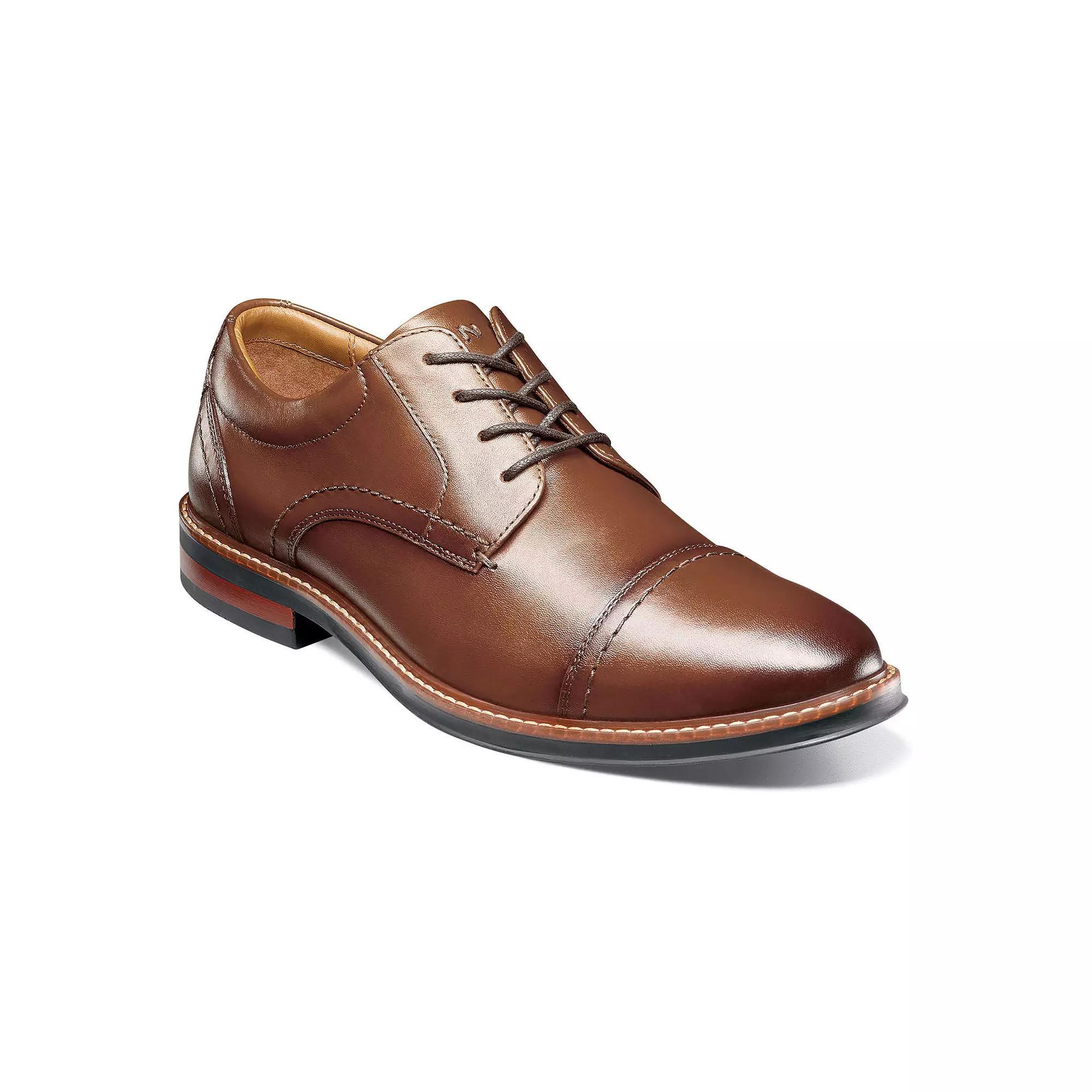 Nunn Bush Westfield Mens Leather Cap Toe Oxford Dress Shoes Red Product Image