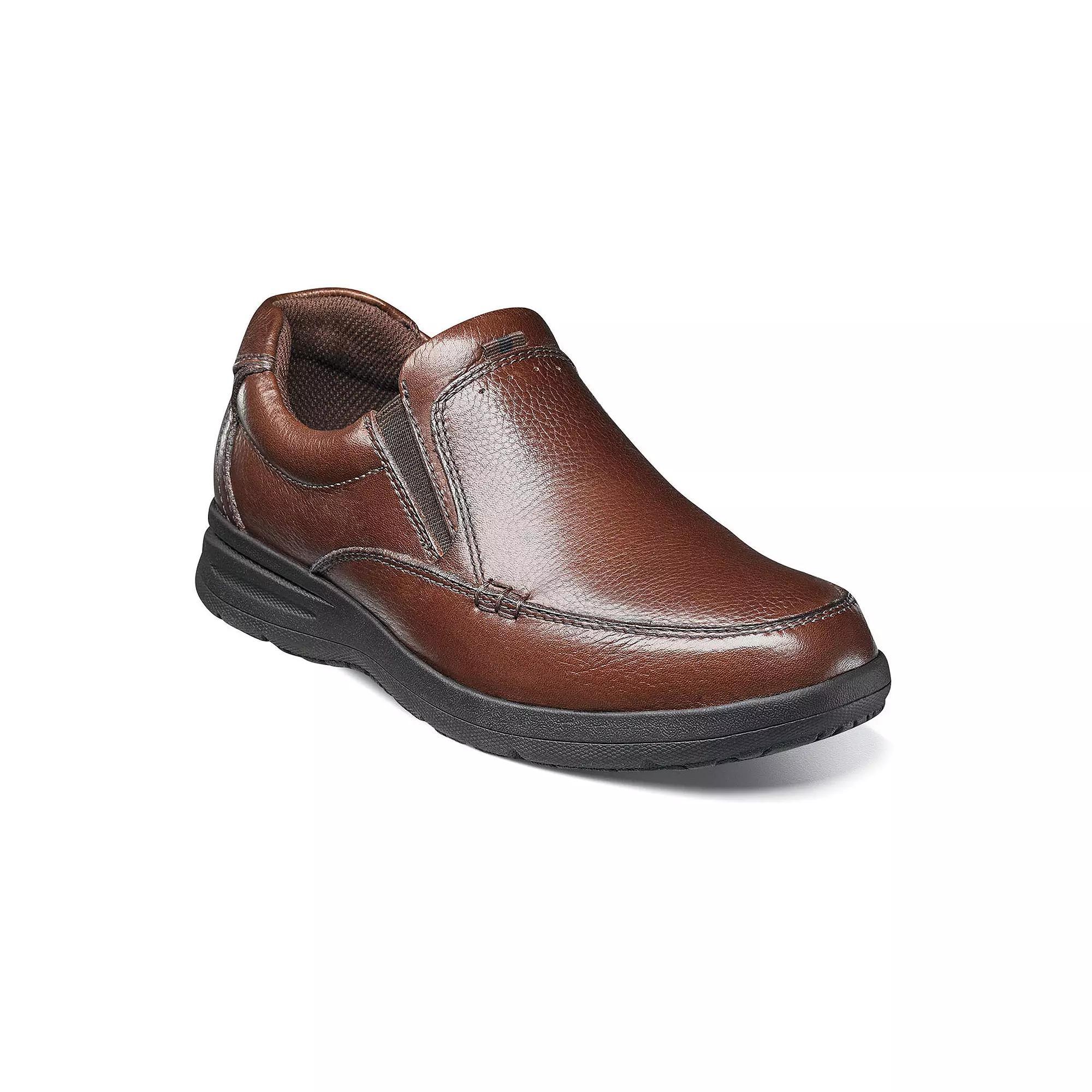 Nunn Bush® Cam Men's Moc Toe Casual Slip-On Shoes, Size: 14 Wide, Red Tumble Product Image