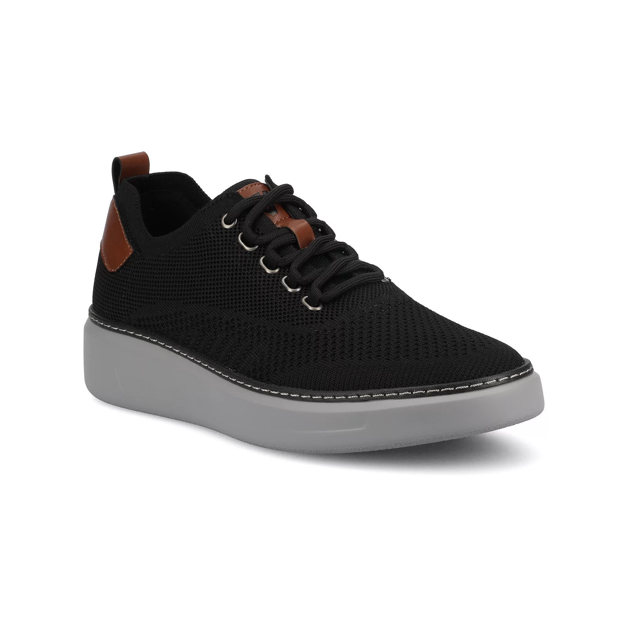 VANCE Norris Medium and Wide Width Comfort Lace-up Men's Casual Flexible Sneakers, Size: 10 Wide, Black Product Image