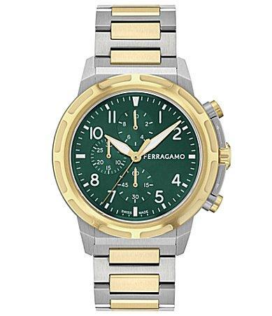 Mens Two-Tone Stainless Steel Chronograph Watch/44MM Product Image