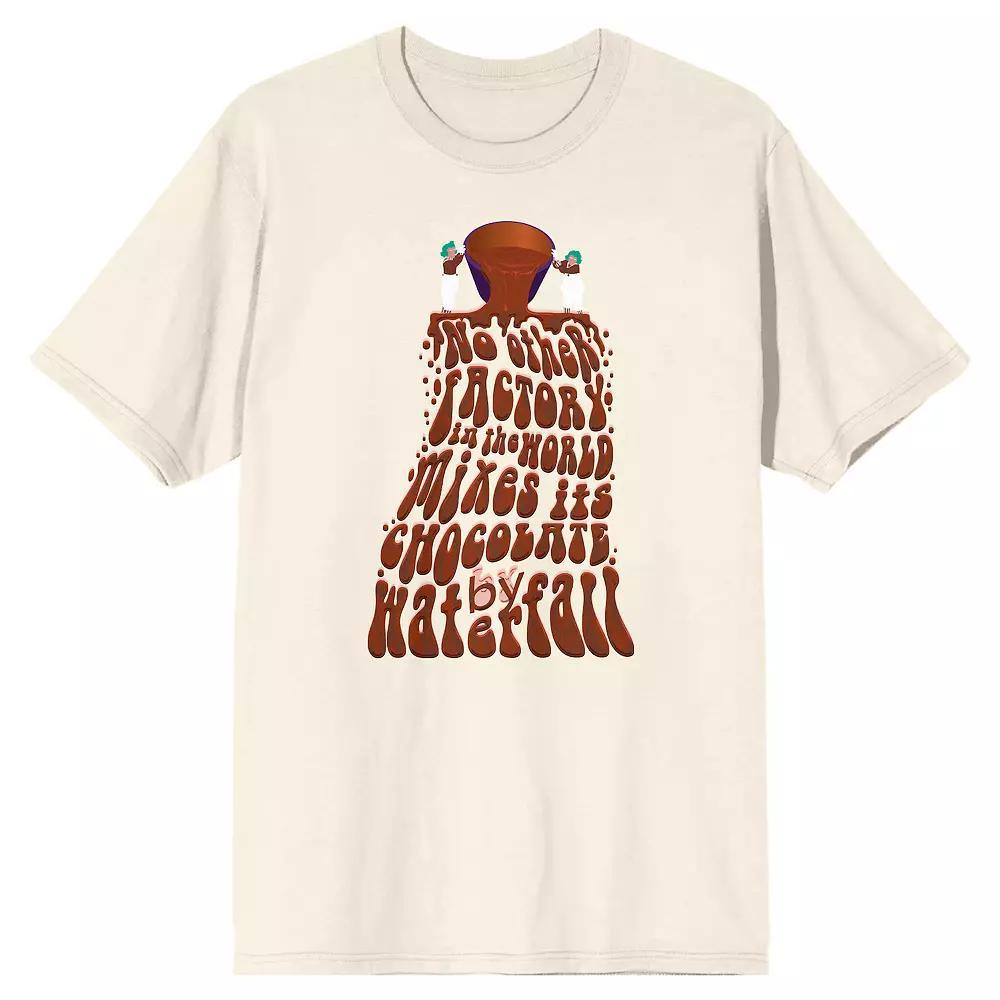 Men's Willy Wonka Waterfall Tee, Size: XL, White Product Image
