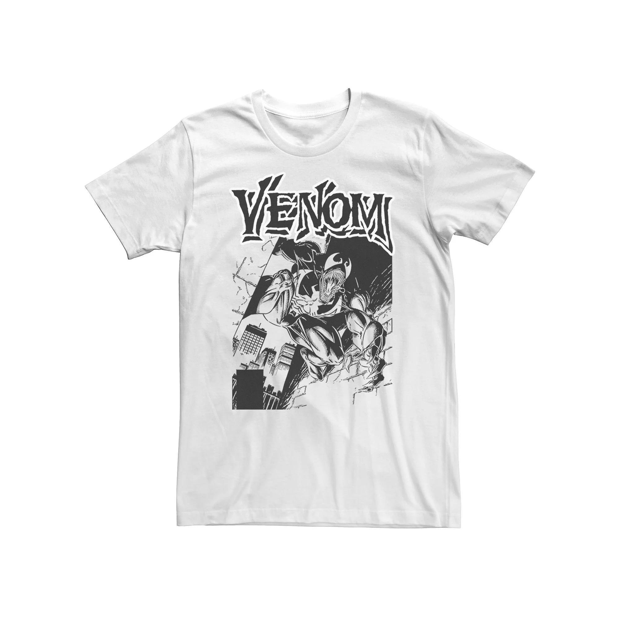 Big & Tall Marvel Venom Street Cover Comic Illustration Tee, Men's, Size: XXL Tall, White Product Image
