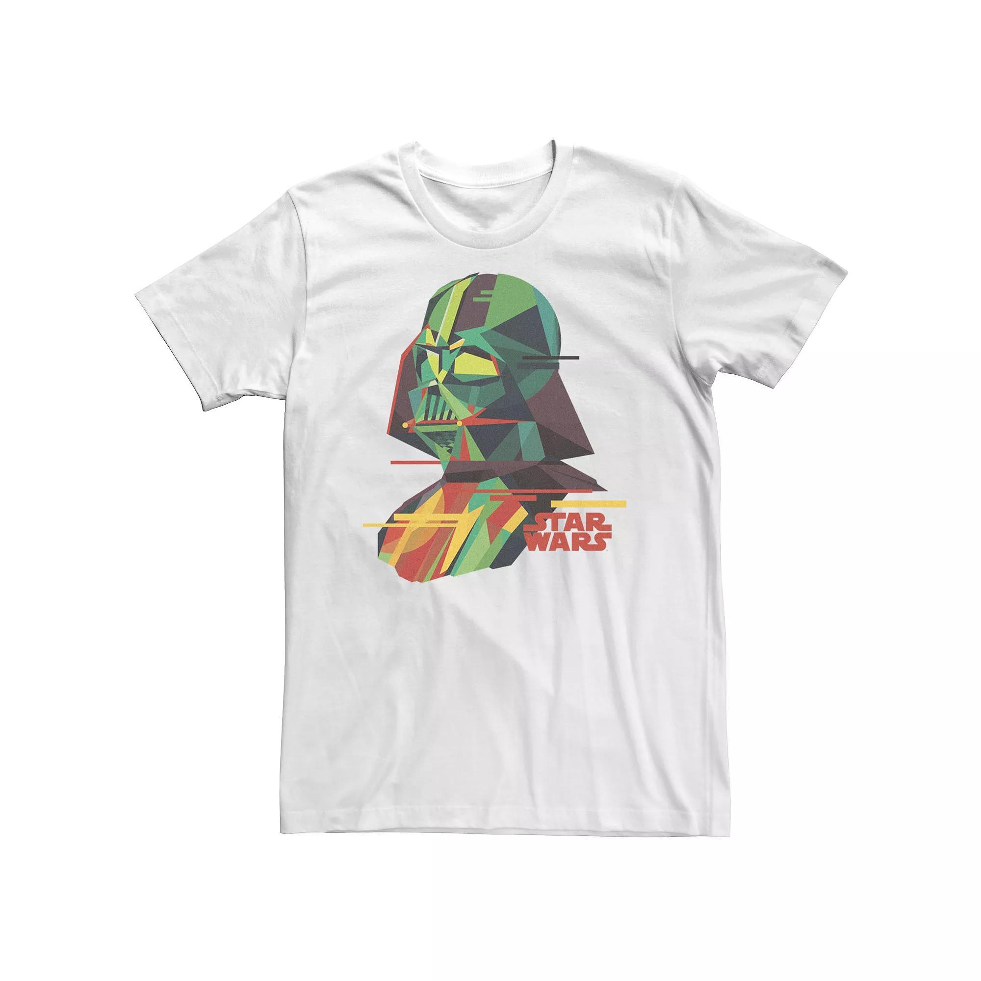 Big & Tall Star Wars Geometric Darth Vader Portrait Tee, Men's, Size: 4XL, White Product Image