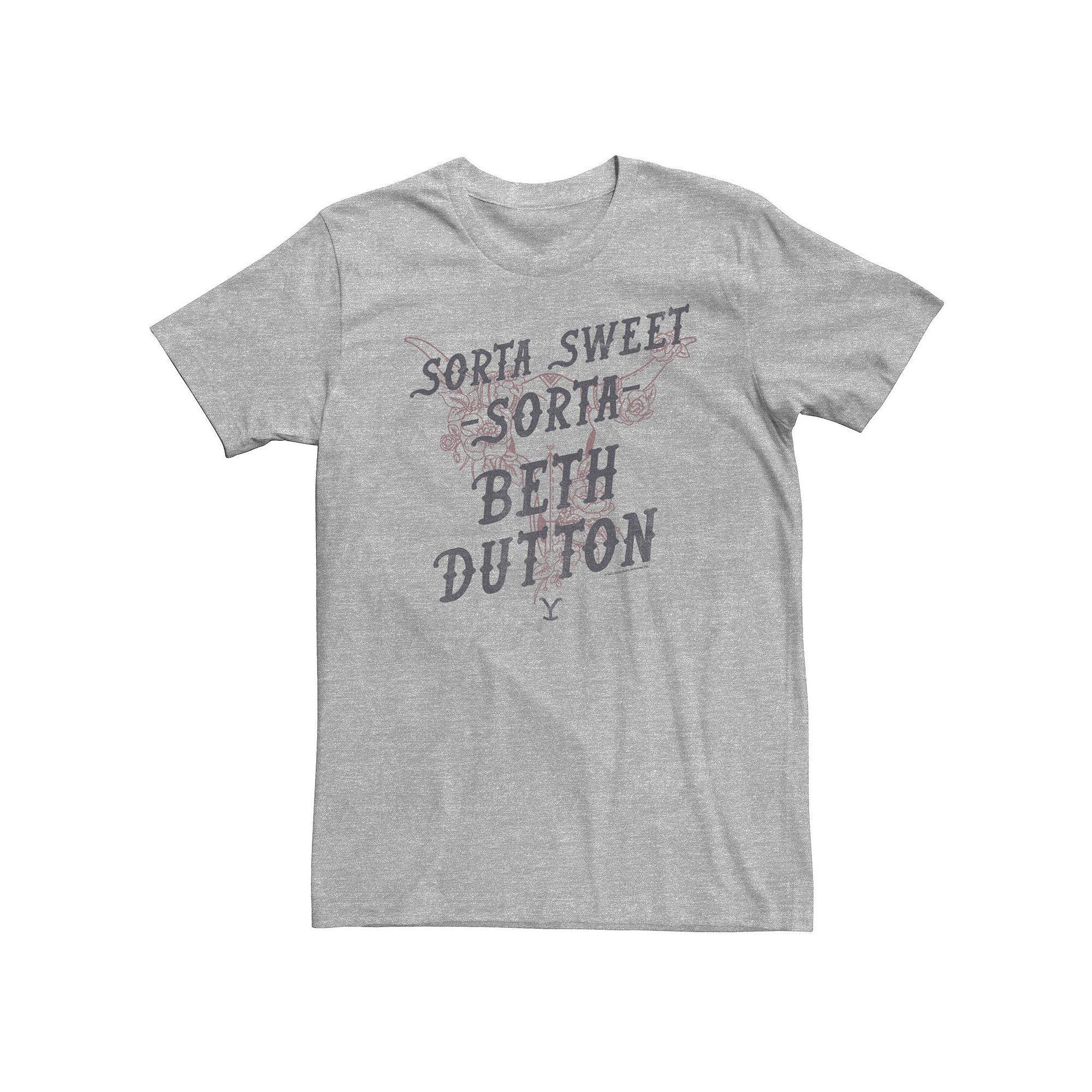 Big & Tall Yellowstone Sorta Sweet Sorta Beth Dutton Tee, Men's, Size: XXL Tall, Athletic Grey Product Image