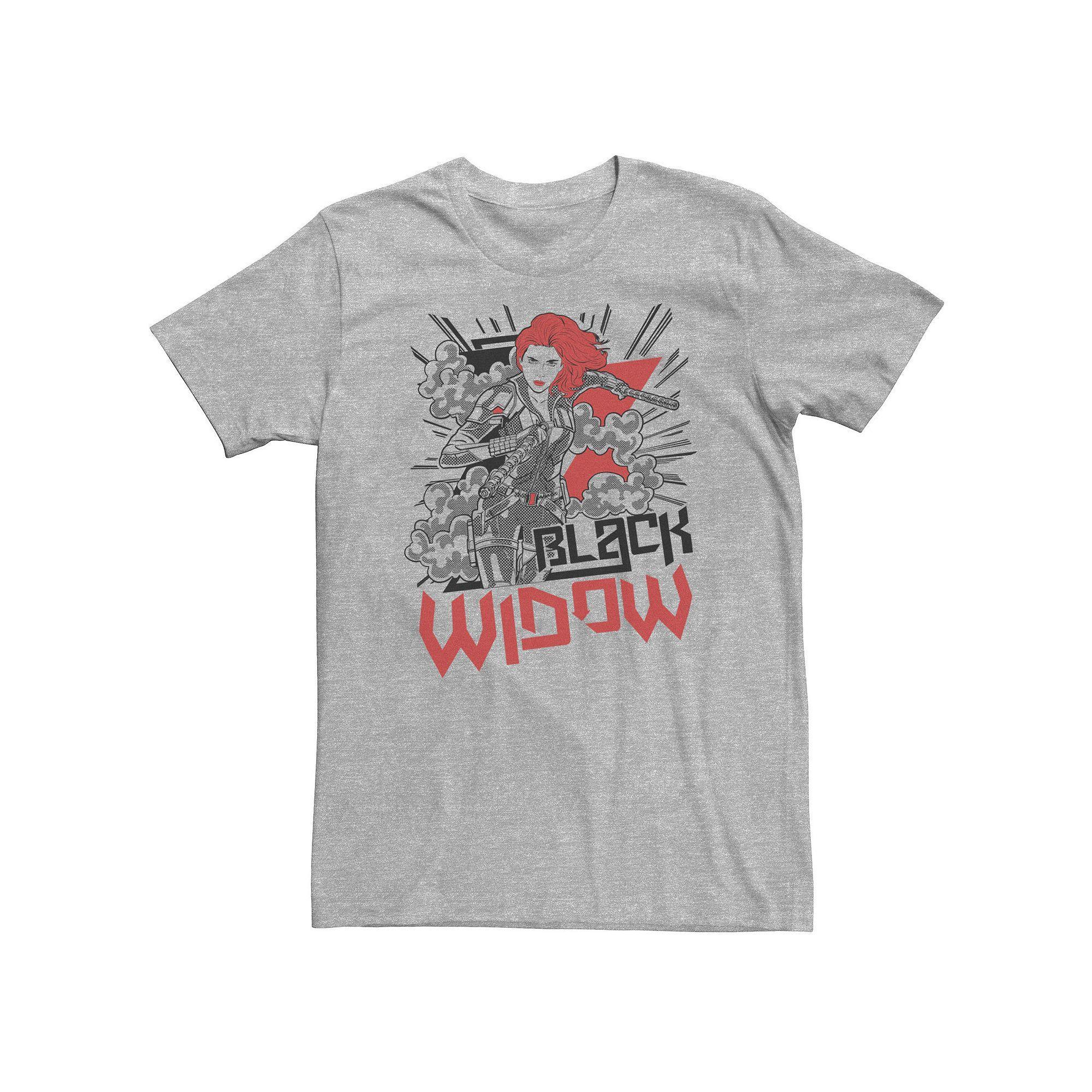 Big & Tall Marvel Black Widow Action Shot Tee, Men's, Size: 3XL, Athletic Grey Product Image