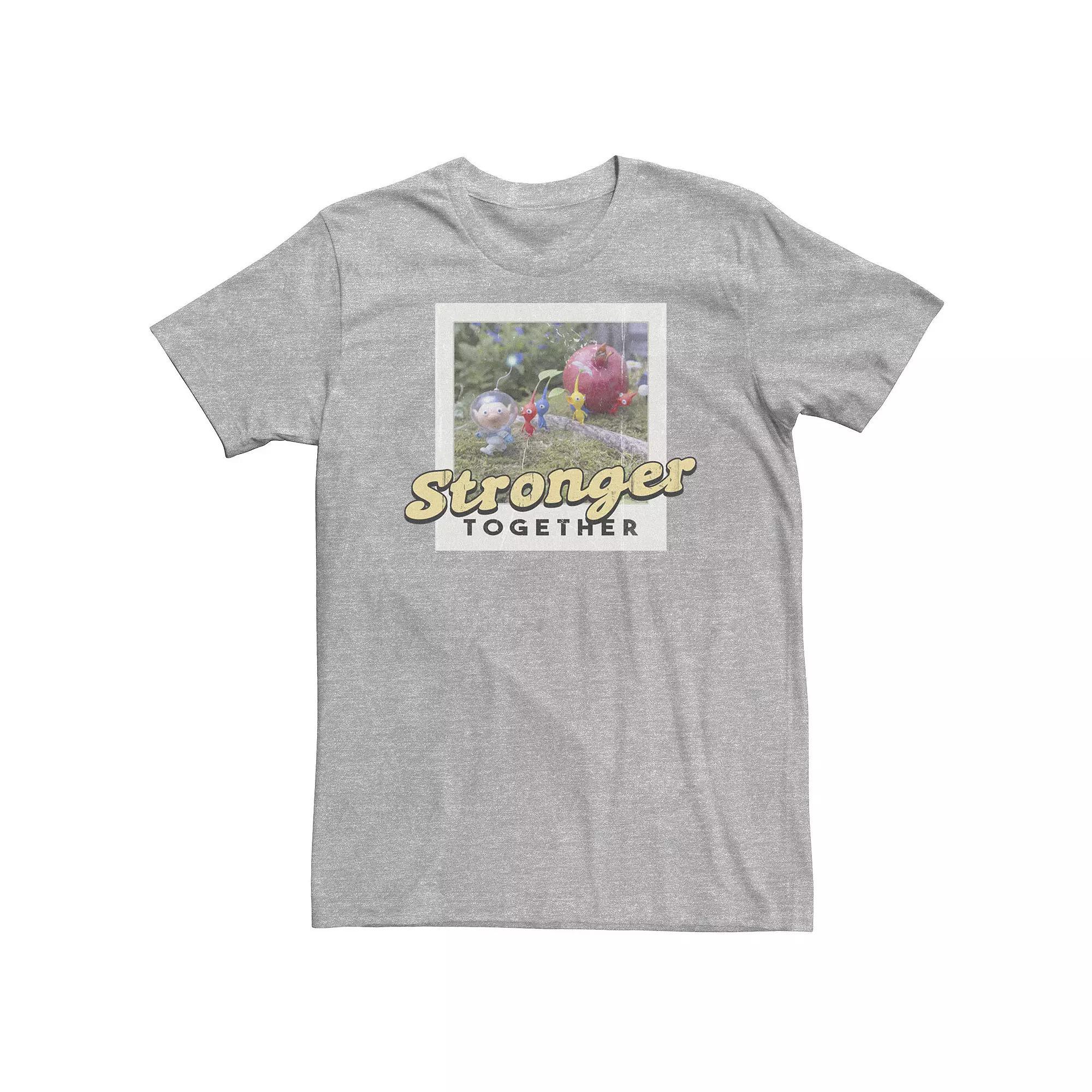 Big & Tall Pikmin Stronger Together Photo Fruit Carry Tee, Men's, Size: Large Tall, Athletic Grey Product Image