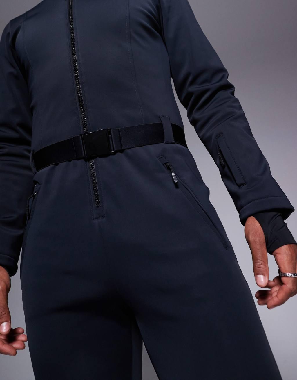 4505 Ski Icon water repellent insulated ski suit with skinny legs in black  Product Image