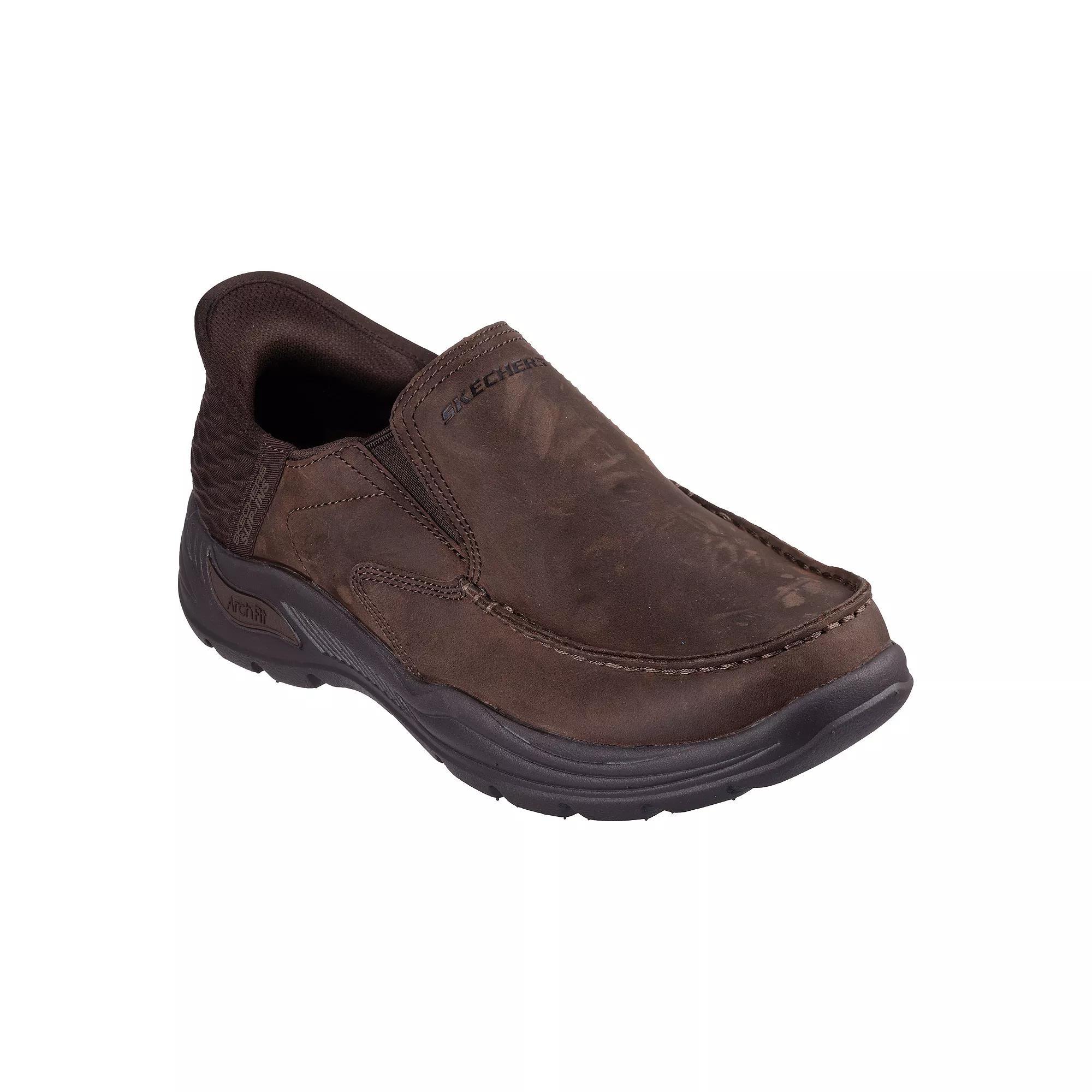 Skechers Hands Free Slip-ins® Relaxed Fit® Arch Fit Motley Milo Men's Shoes, Size: 12, Brown Product Image