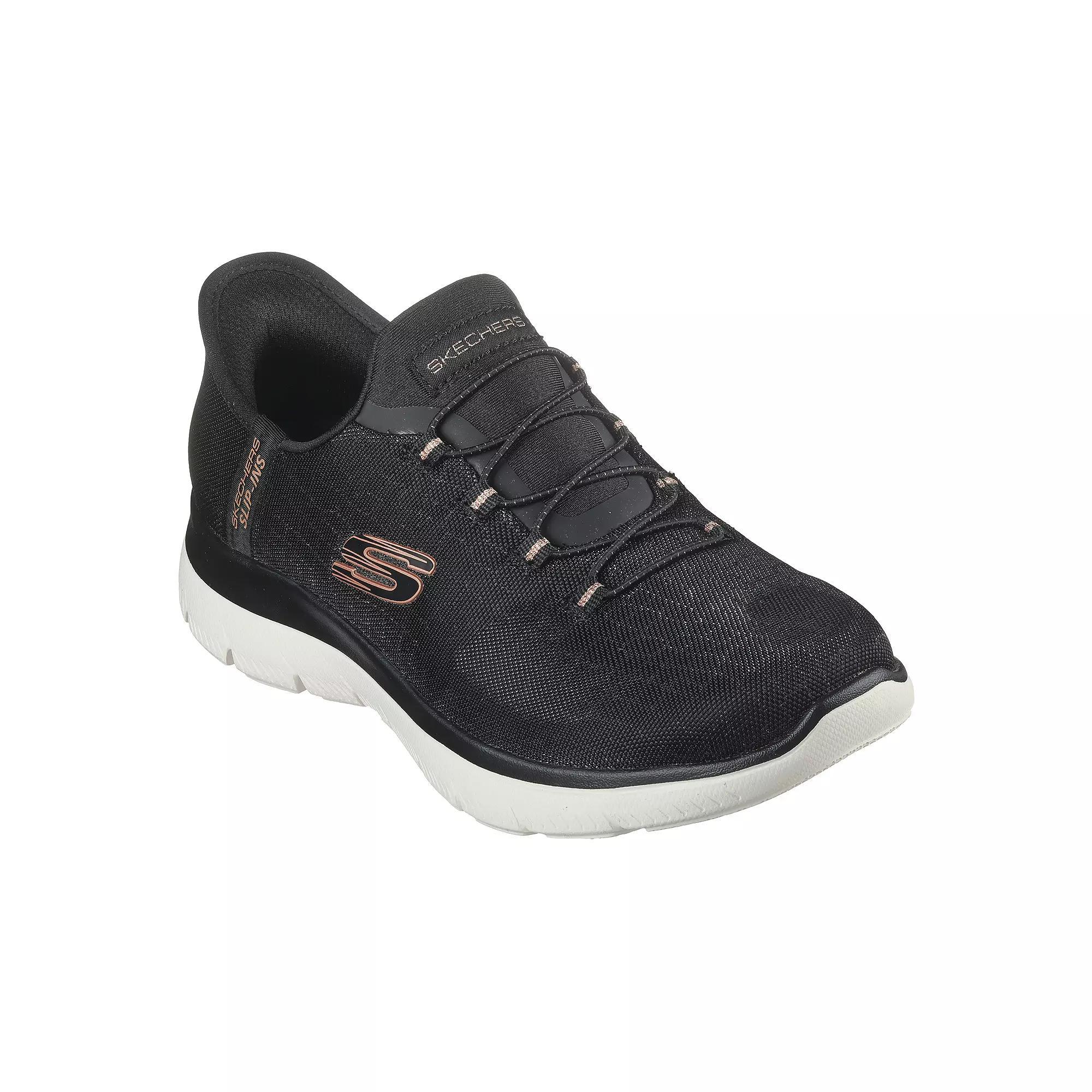Skechers Hands Free Slip-ins Summits Classy Night Women's Sneakers, Size: 7.5, Black Rose Gold Product Image