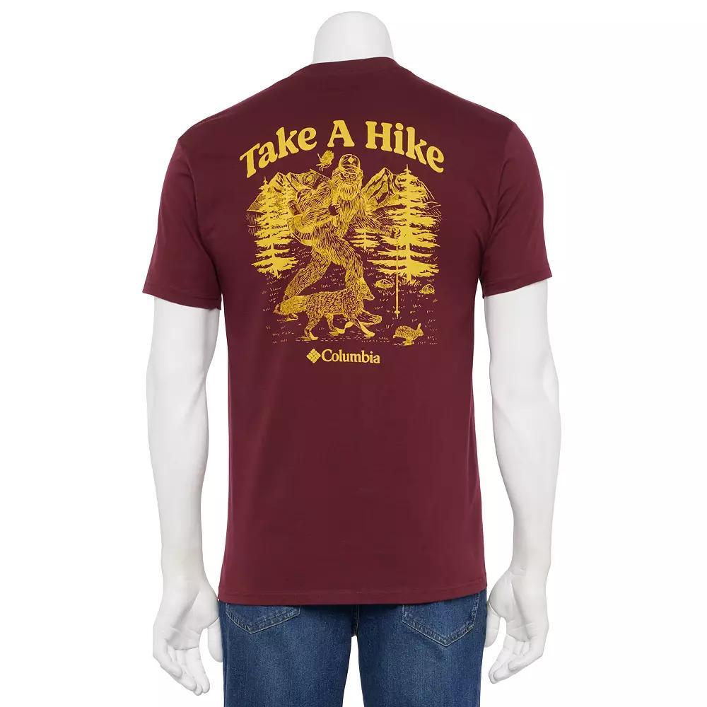 Men's Columbia Short Sleeve Back Graphic Tee, Size: Small, Rich Red Product Image