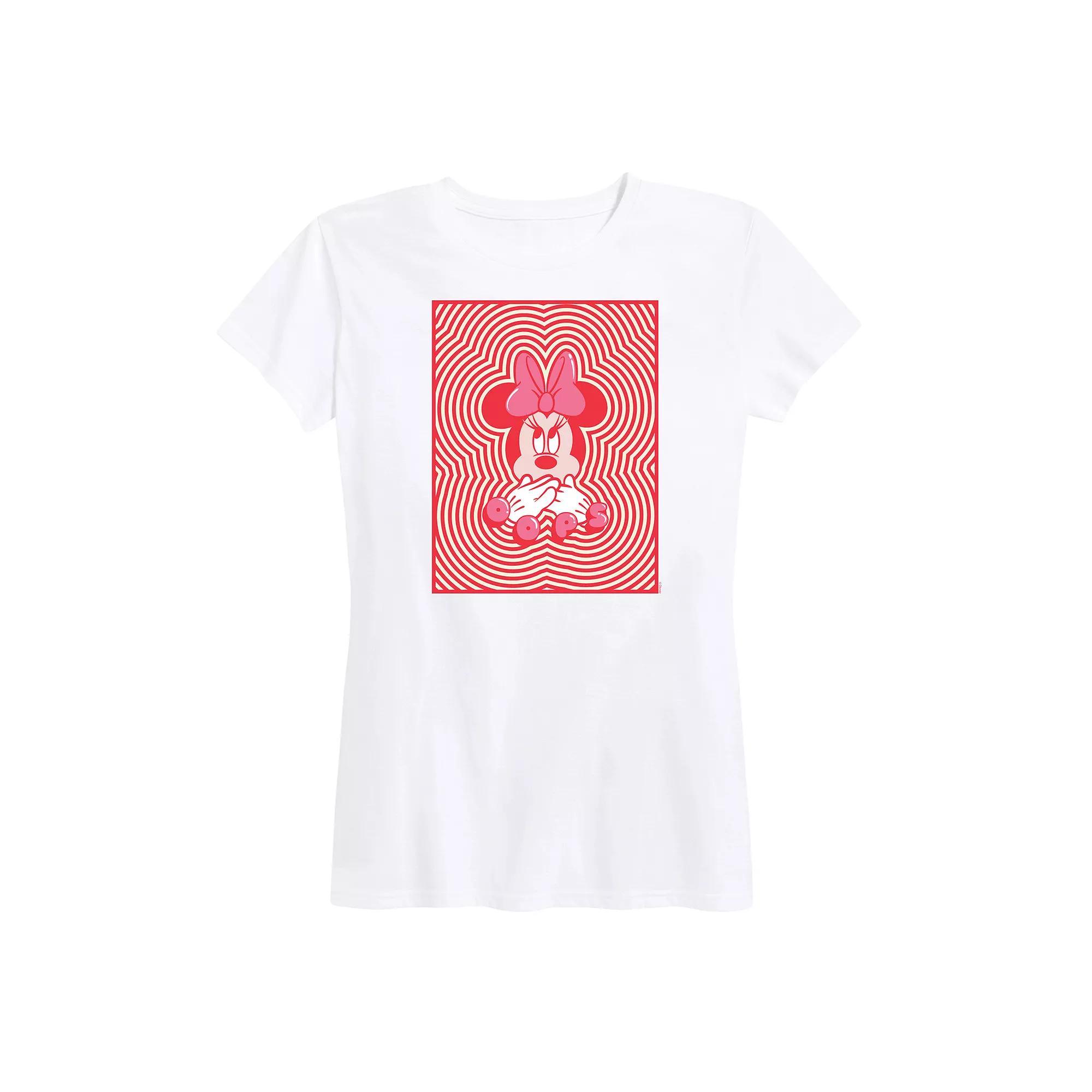 Disneys Minnie Mouse Oops Graphic Tee, Womens Product Image