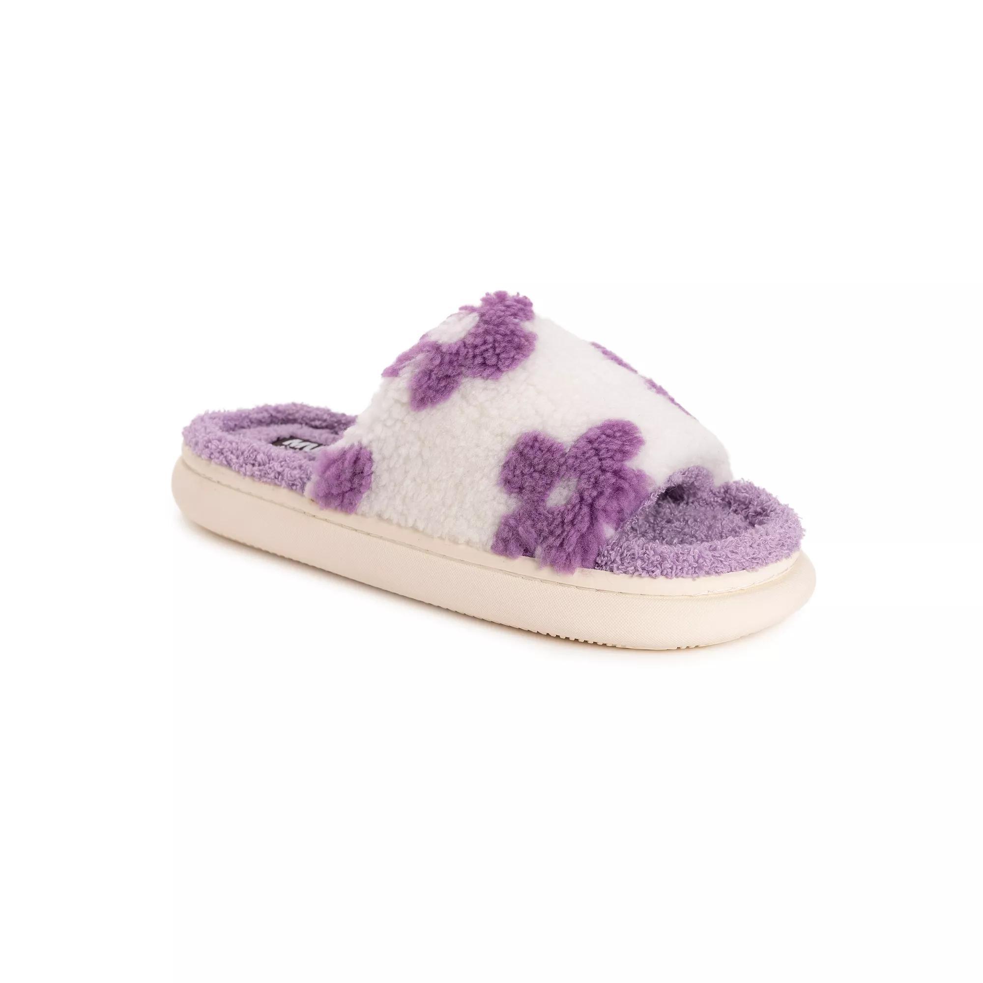 MUK LUKS Marsai Women's Slippers, Size: Large, Black Smiley Product Image