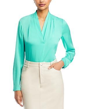 Kobi Halperin Nellie Silk-Blend Pleated Blouse Product Image