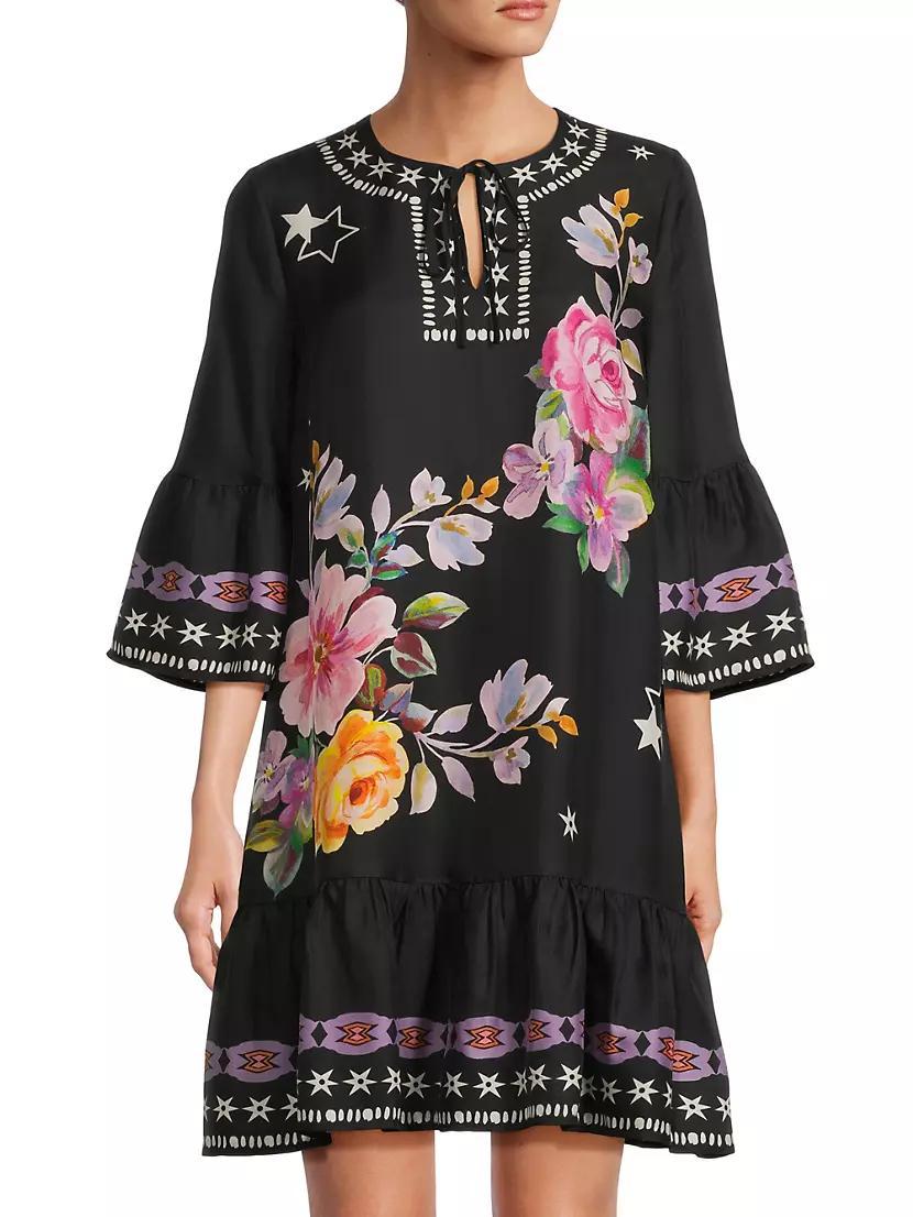 Hailee Floral Bell-Sleeve Minidress Product Image