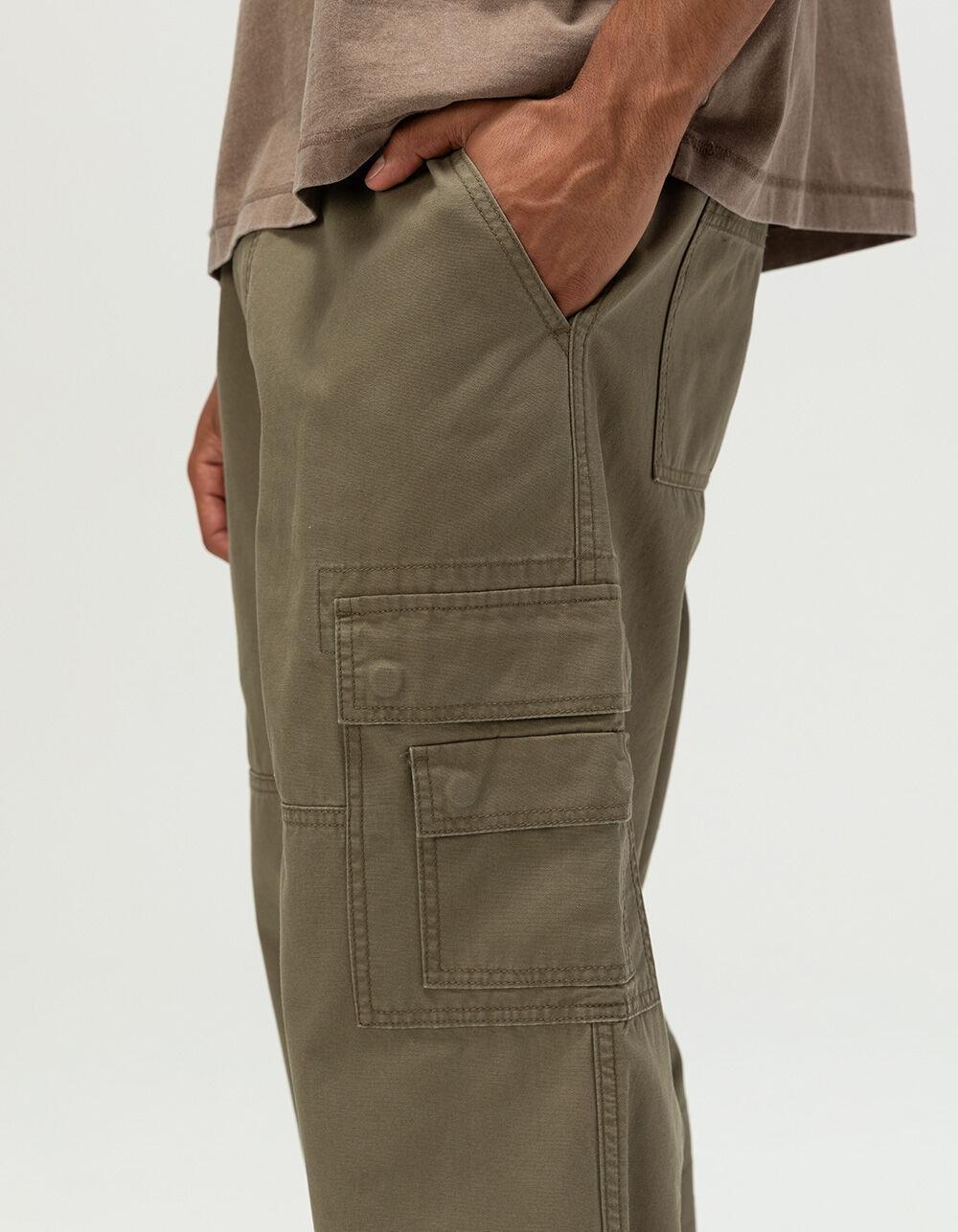 RSQ Mens Baggy Pull On Cargo Pants - OLIVE Product Image