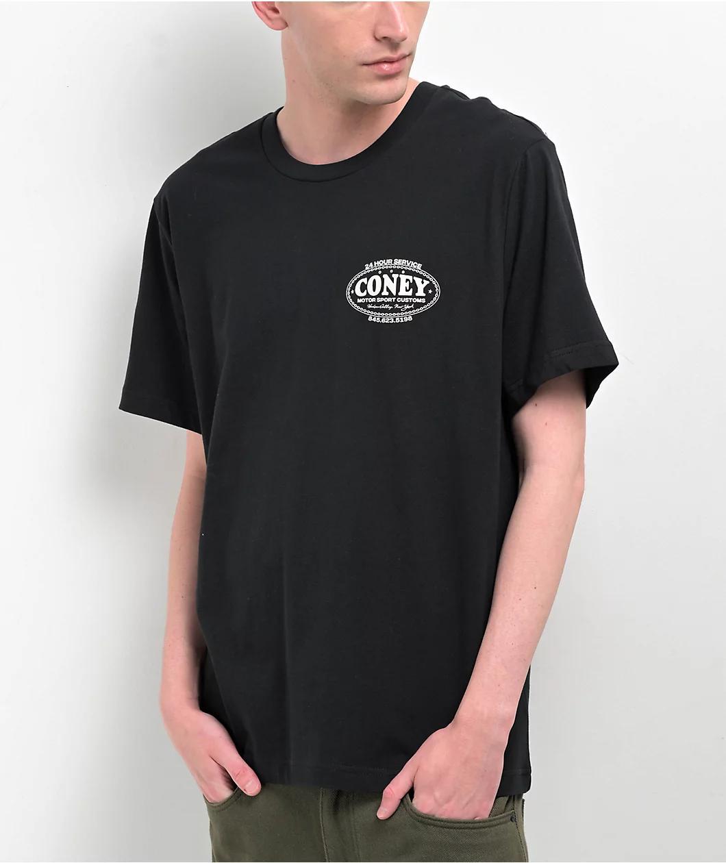 Coney Island Picnic Motorsport Caviar Black T-Shirt Product Image