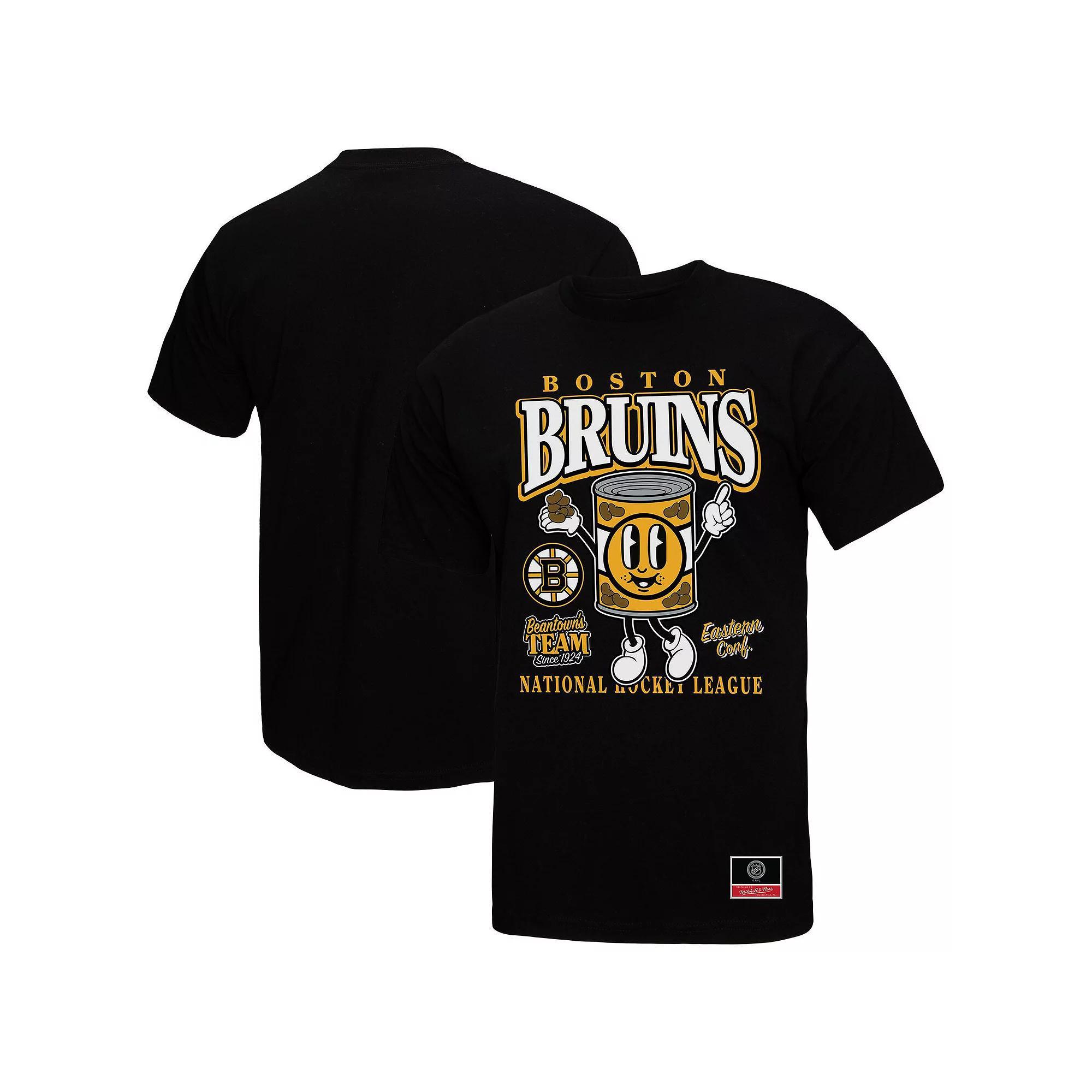 Men's Mitchell & Ness Black Boston Bruins Local Food T-Shirt, Size: Large Product Image
