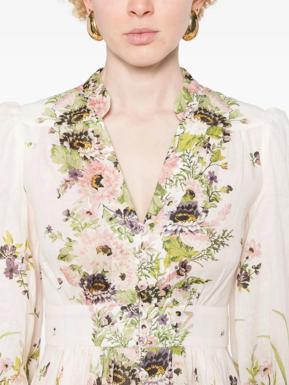 Halliday Plunge linen mini dress Product Image