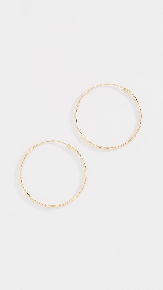SHASHI Plain Hoop Earrings | Shopbop Product Image