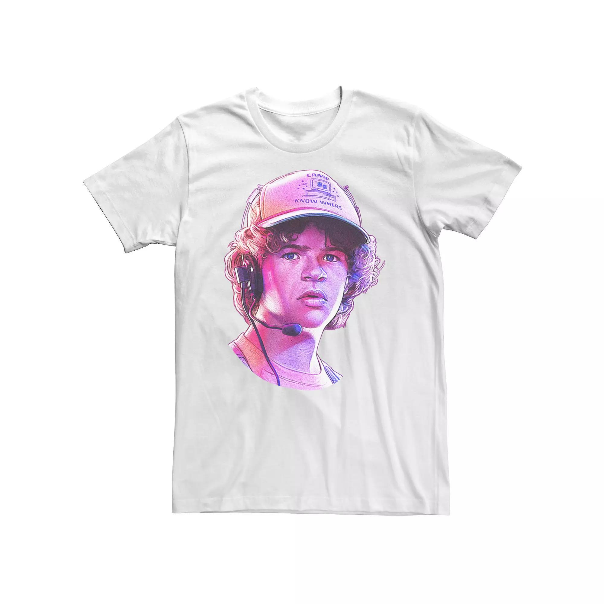 Big & Tall Stranger Things Dusty Large Rose Tone Portrait Tee, Men's, Size: XXL Tall, White Product Image