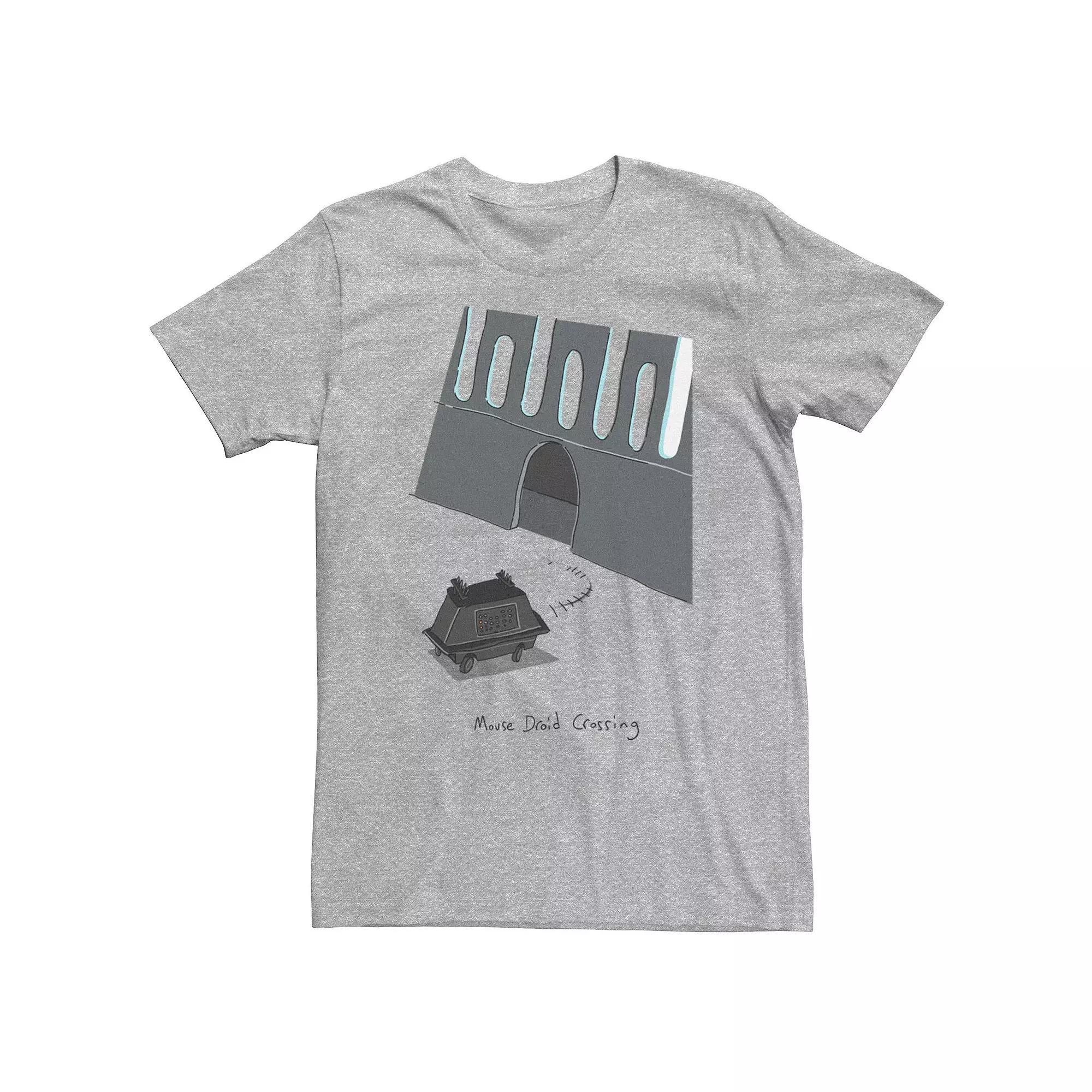 Men's Star Wars Mouse Droid Crossing Tee, Size: XXL, Athletic Grey Product Image