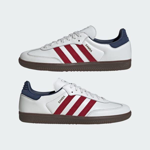 Mens adidas Samba OG Athletic Shoe - Core White / Team Victory Red / Night Indigo Product Image