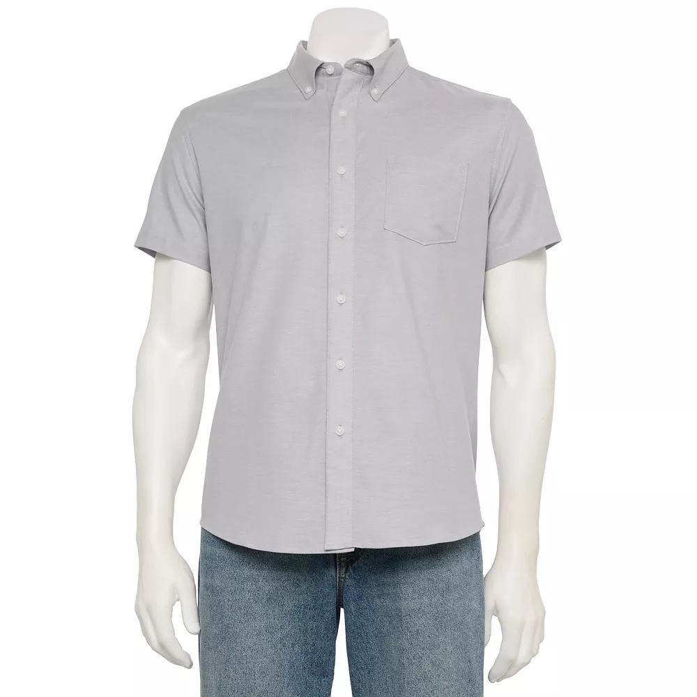 Men's Sonoma Goods For Life® Adaptive Short Sleeve Perfect Length Shirt, Size: XS, Castlerock Product Image