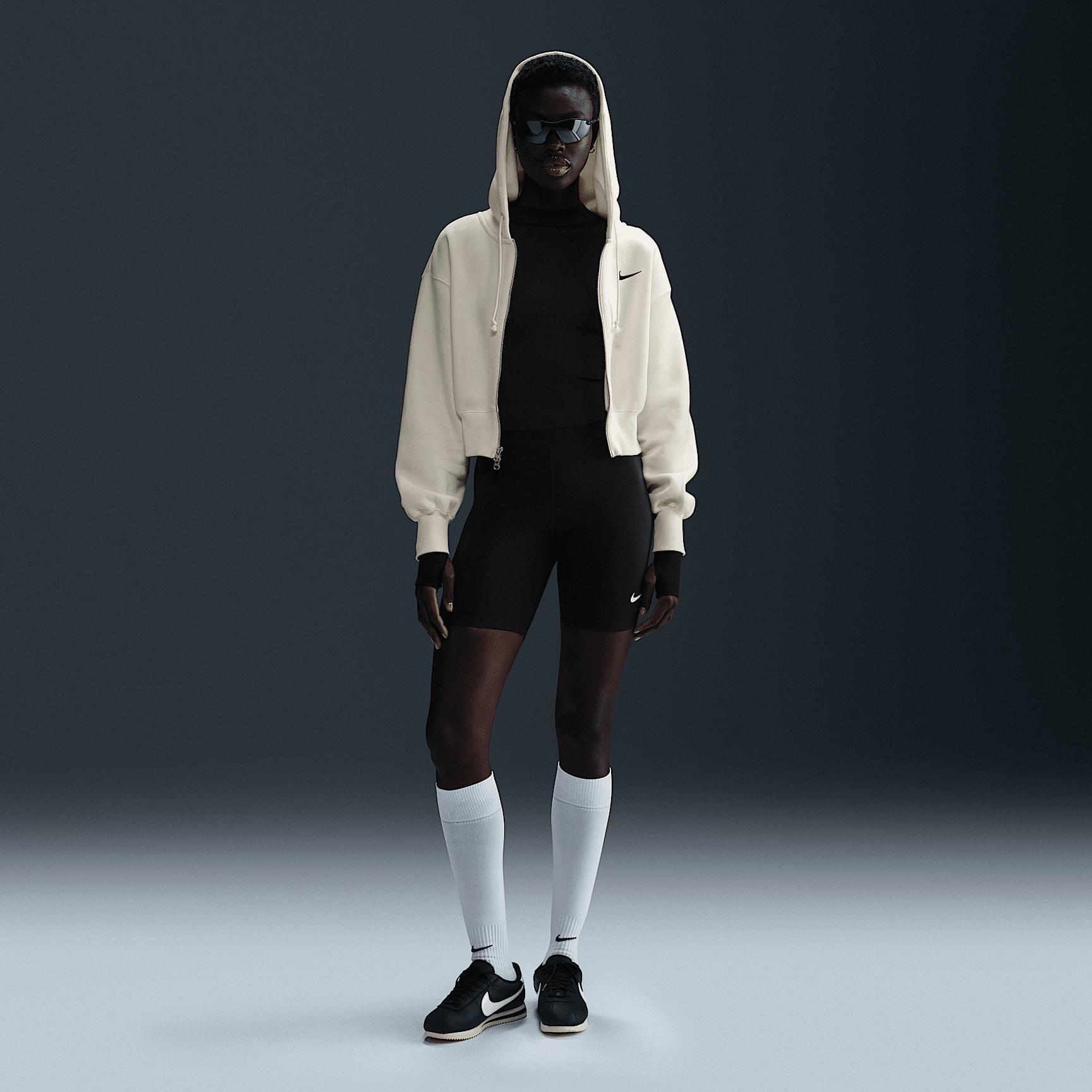 Women's Nike Sportswear Phoenix Fleece Loose Cropped Full-Zip Hoodie Product Image