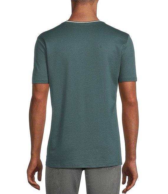 Murano Liquid Luxury Slim Fit Textured Short Sleeve T-Shirt Product Image