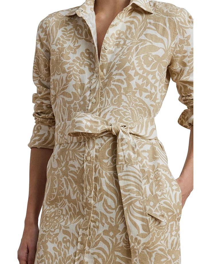 Petite Tie-Front Linen Shirtdress Product Image