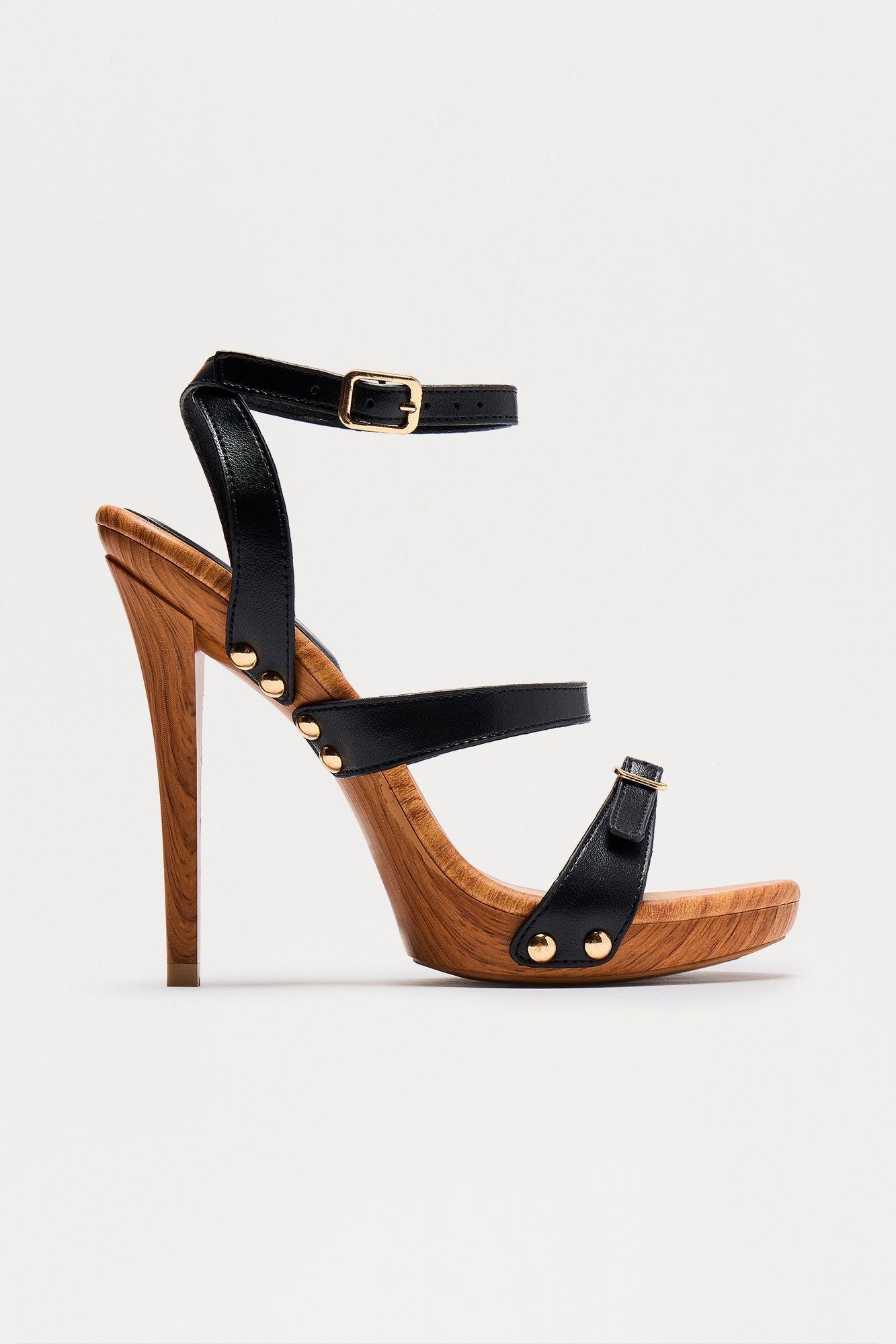Cedar Heeled Sandals - Black Product Image