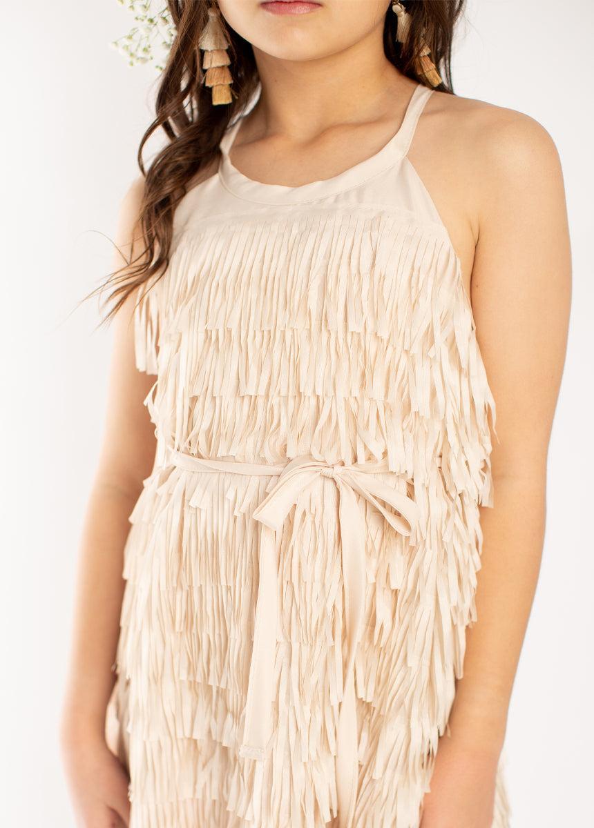 Caleo Dress in Ecru Girls Product Image
