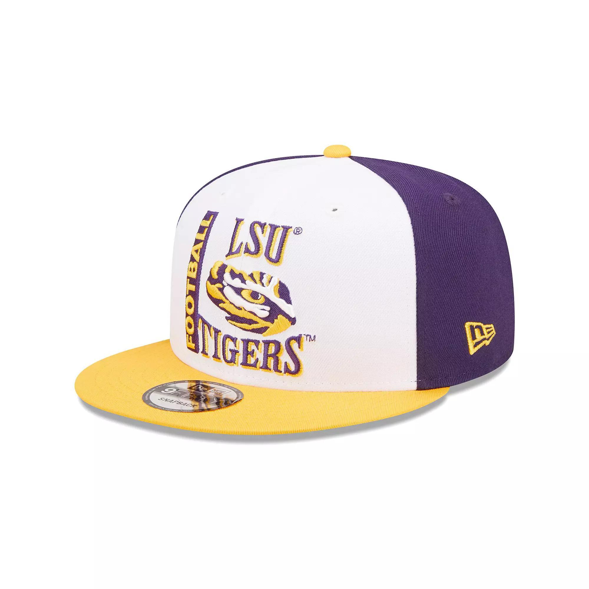 Mens New Era White LSU Tigers Retro Sport 9FIFTY Snapback Hat Product Image